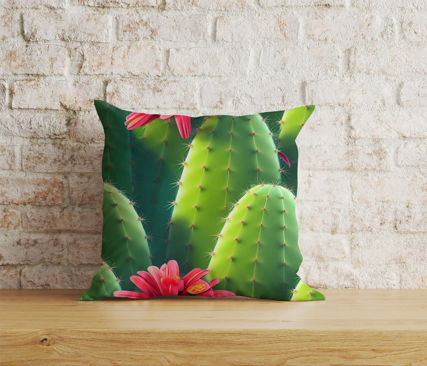 Onay Home Textile 3 / 12 x 12 inch (30 x 30 cm) Double Side Cactus Cushion Covers Botanical Pillow Covers Home Decor