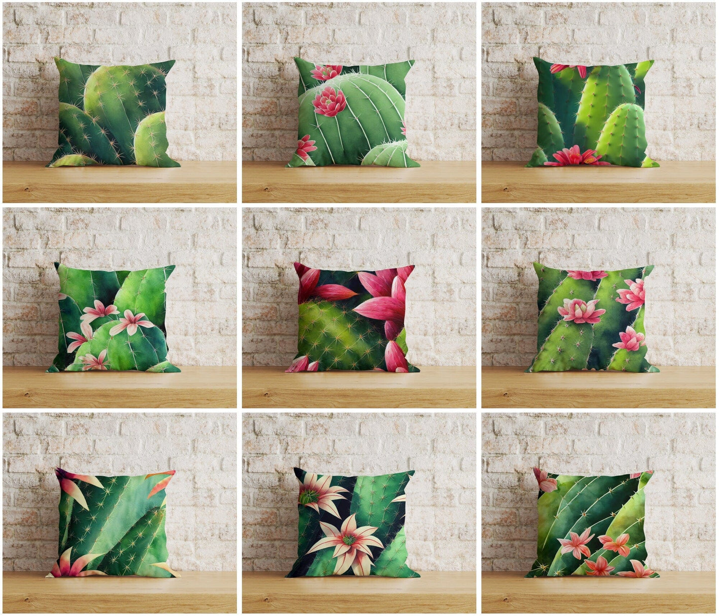 Onay Home Textile Cactus Cushion Covers Botanical Pillow Covers Home Decor