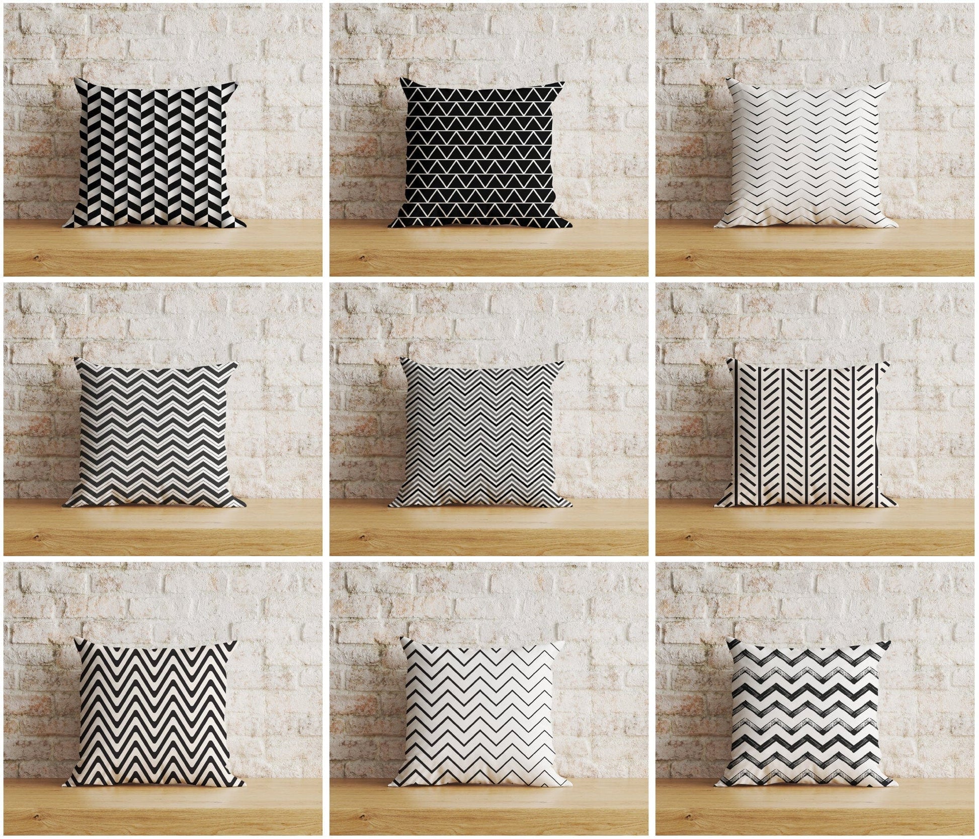 Onay Home Textile Cushion Covers Chevron Linen Cushion Covers Zigzag Pattern Throw Cushion