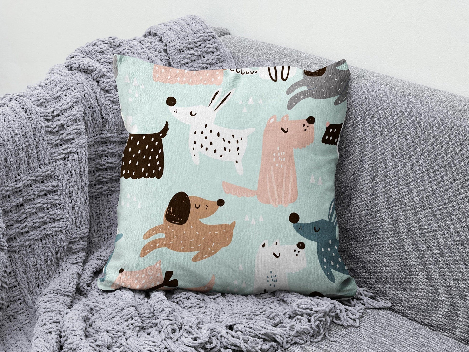 Onay 4 / 12 x 12 inch (30 x 30 cm) Double Side Children's Funny Animal Nursery Cushion Cover