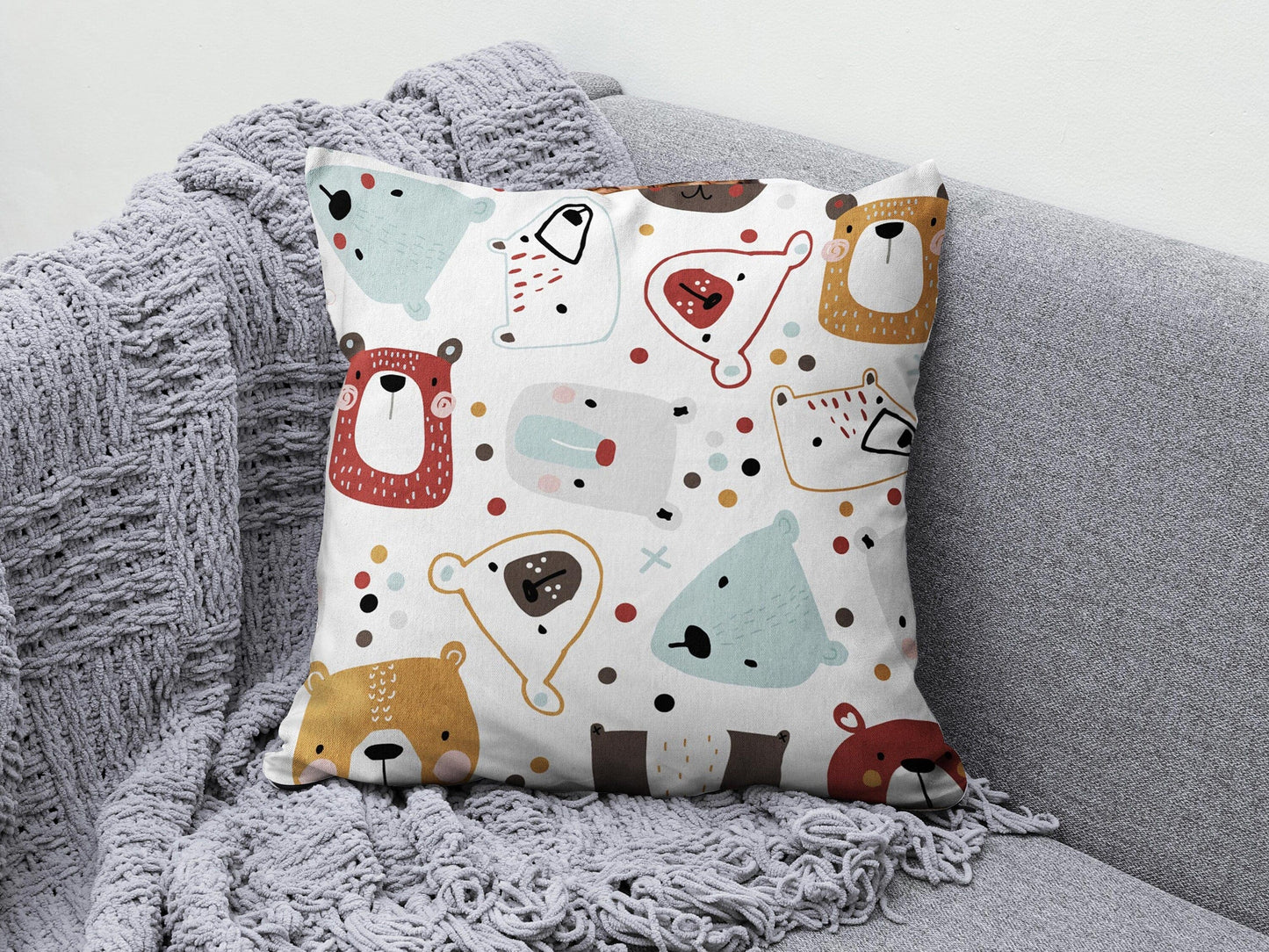 Onay 3 / 12 x 12 inch (30 x 30 cm) Double Side Children's Funny Animal Nursery Cushion Cover