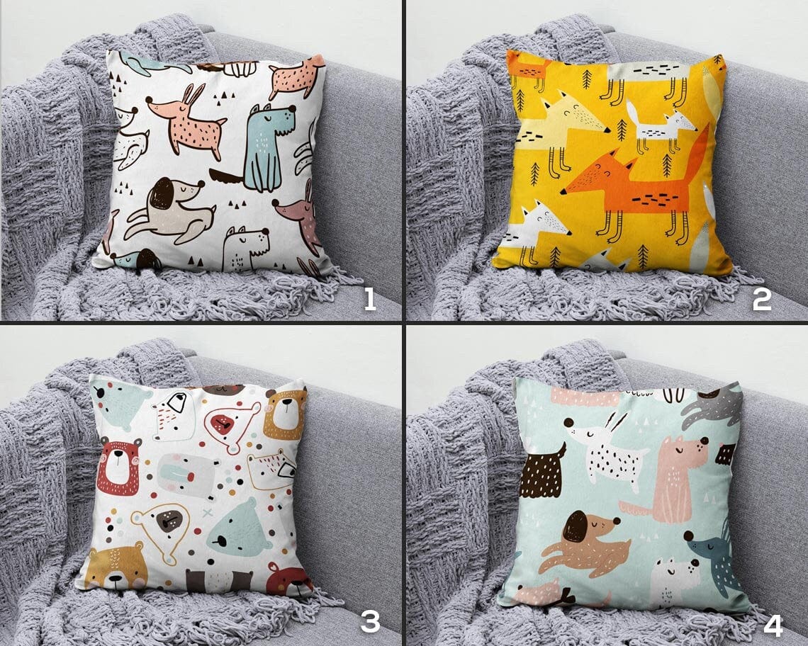 Onay Children's Funny Animal Nursery Cushion Cover