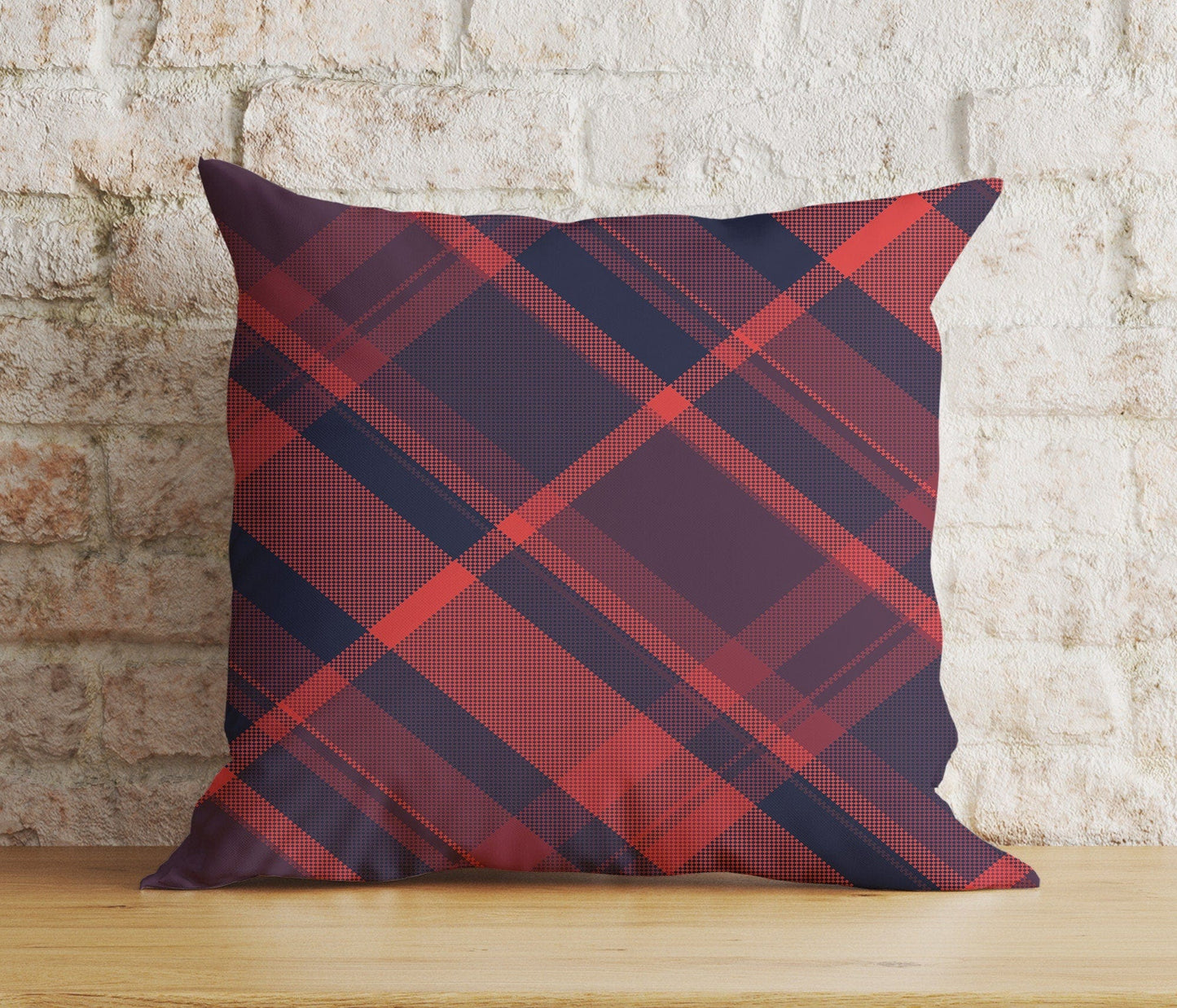 Onay 9 / 12 x 12 inch (30 x 30 cm) Double Side Christmas Buffalo Plaid Decorative Xmas Cushion Covers