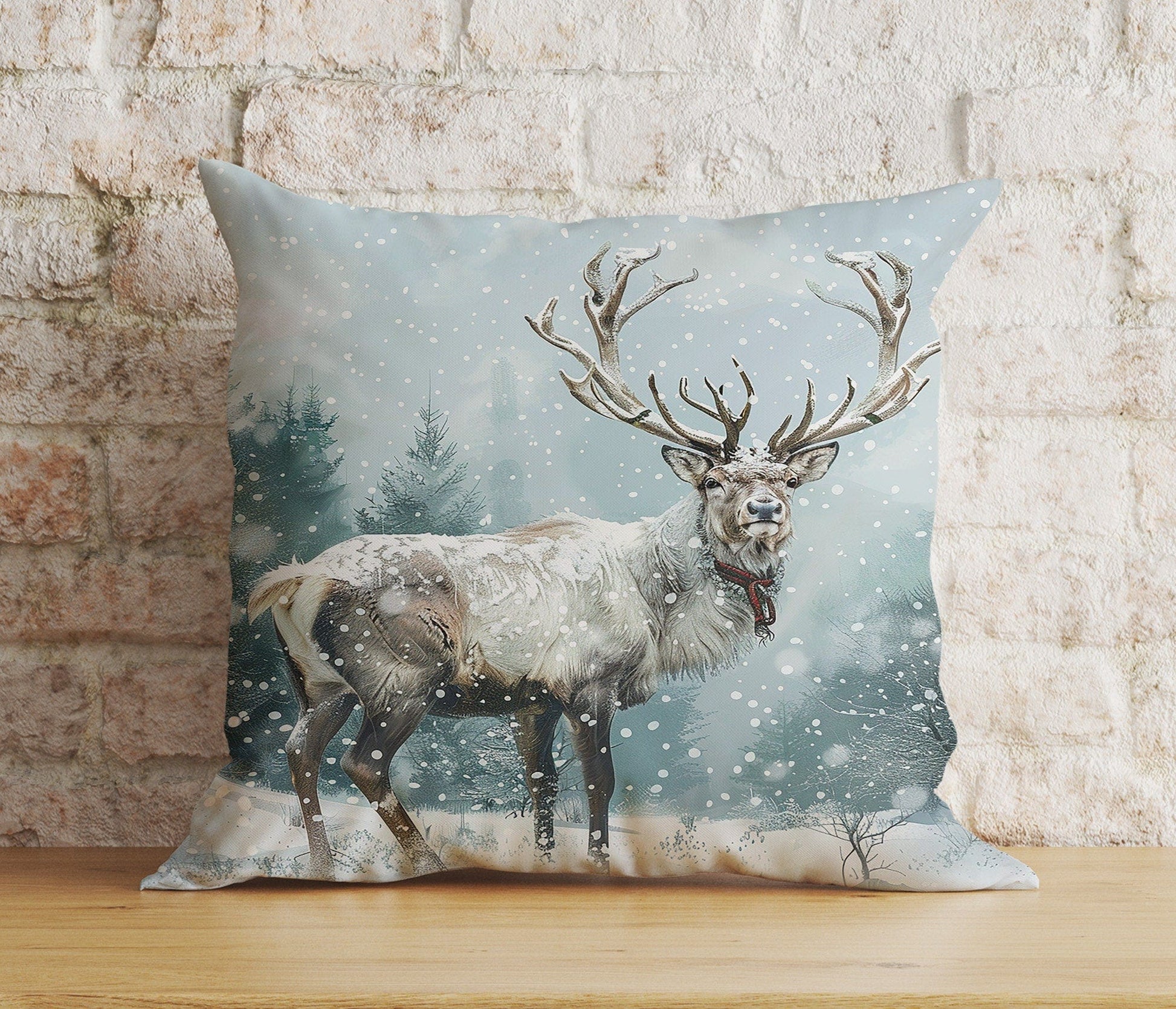Onay 3 / 12 x 12 inch (30 x 30 cm) Double Side Christmas Cute Animal Cute Pets Santa Hats Cushion Covers