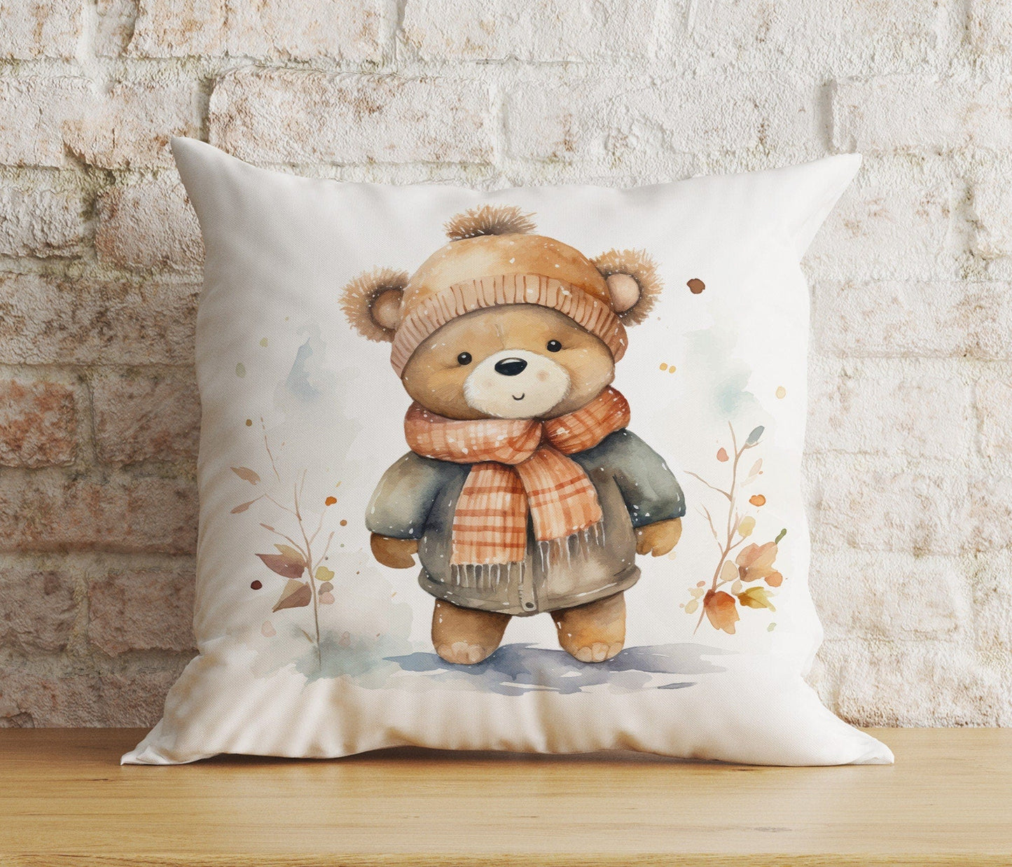 Onay 7 / 12 x 12 inch (30 x 30 cm) Double Side Christmas Cute Bear Penguins Cat Xmas Winter Cushion Cover