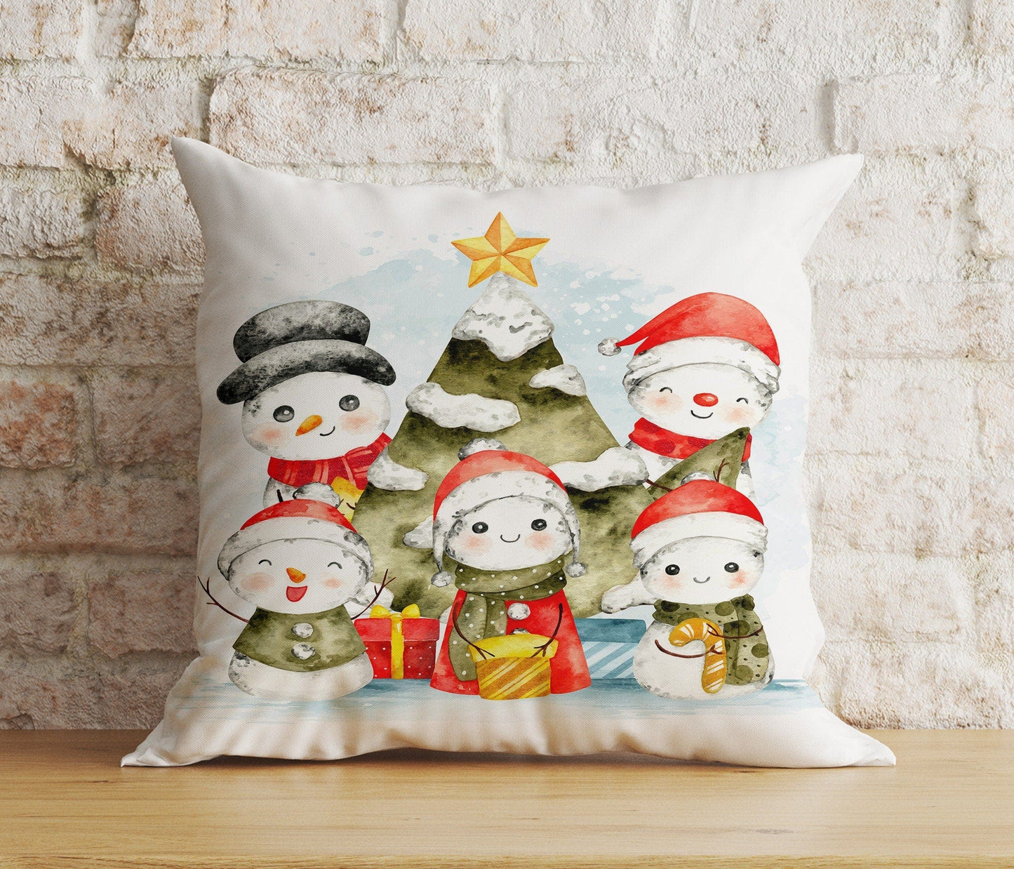 Onay 3 / 12 x 12 inch (30 x 30 cm) Double Side Christmas Cute Bear Penguins Cat Xmas Winter Cushion Cover