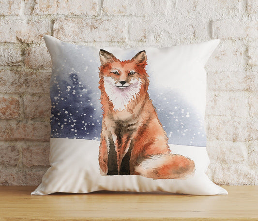 Onay 1 / 12 x 12 inch (30 x 30 cm) Double Side Christmas Cute Woodland Animal Winter Print Cushion Cover