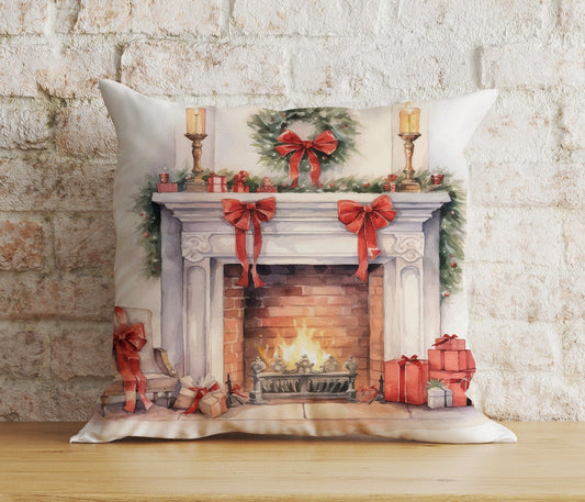 Onay 1 / 12 x 12 inch (30 x 30 cm) Double Side Christmas Gift and Wreath Mantel Living Room Cushion Cover