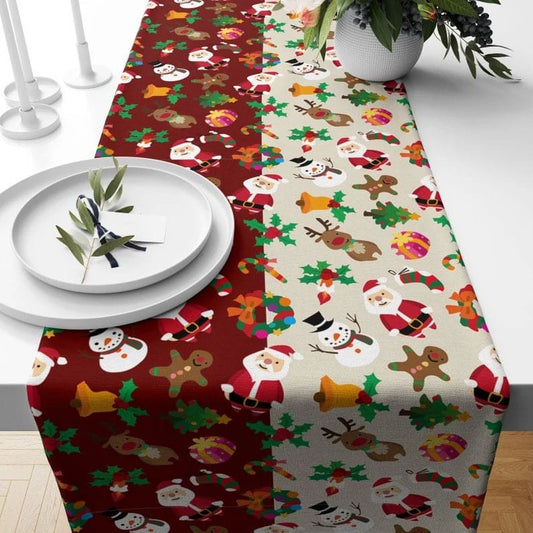 Onay 1 / 12 x 46 inch (30 x 120 cm) Christmas Party Decor Red & Green Xmas Table Runner