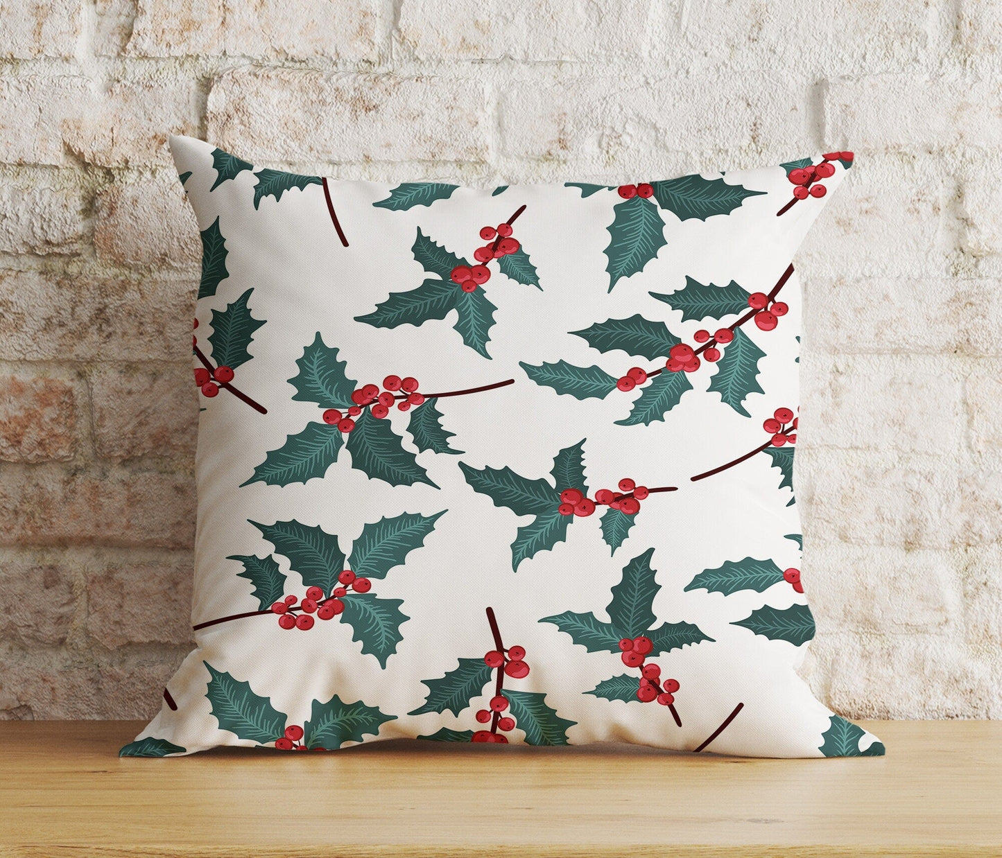 Onay 5 / 12 x 12 inch (30 x 30 cm) Double Side Christmas Pinecones & Greenery and Ornament Cushion Cover