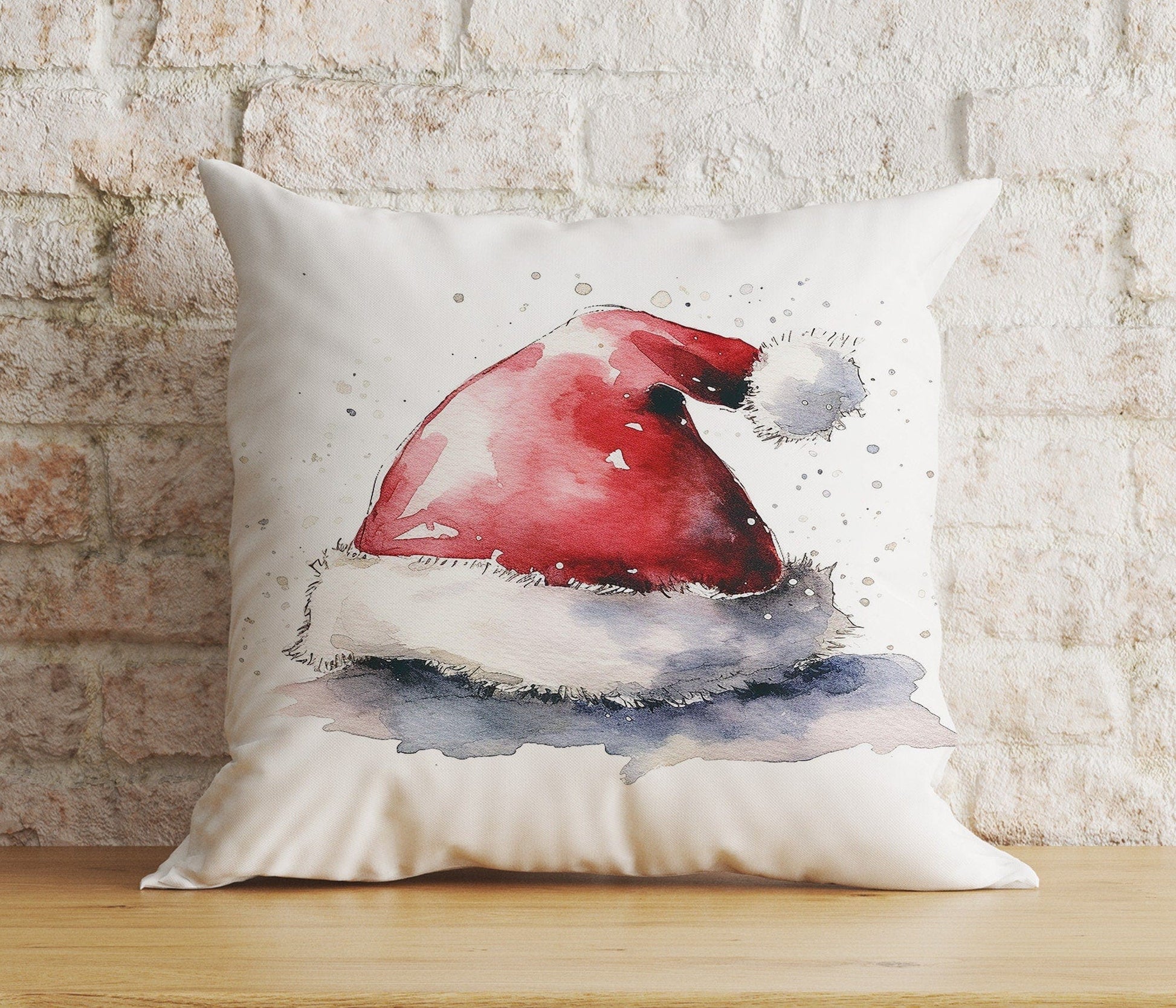 Onay 2 / 12 x 12 inch (30 x 30 cm) Double Side Christmas Santa & Kids Snowman Reindeer Print Cushion Covers