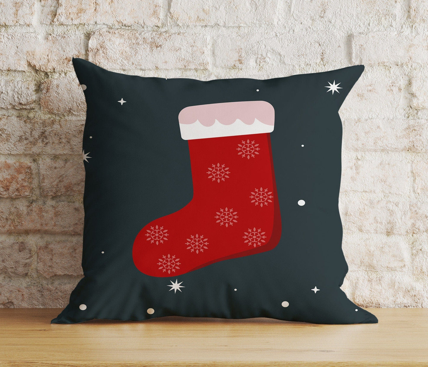 Onay 9 / 12 x 12 inch (30 x 30 cm) Double Side Christmas Stockings Xmas Hanging Stockings Cushion Cover