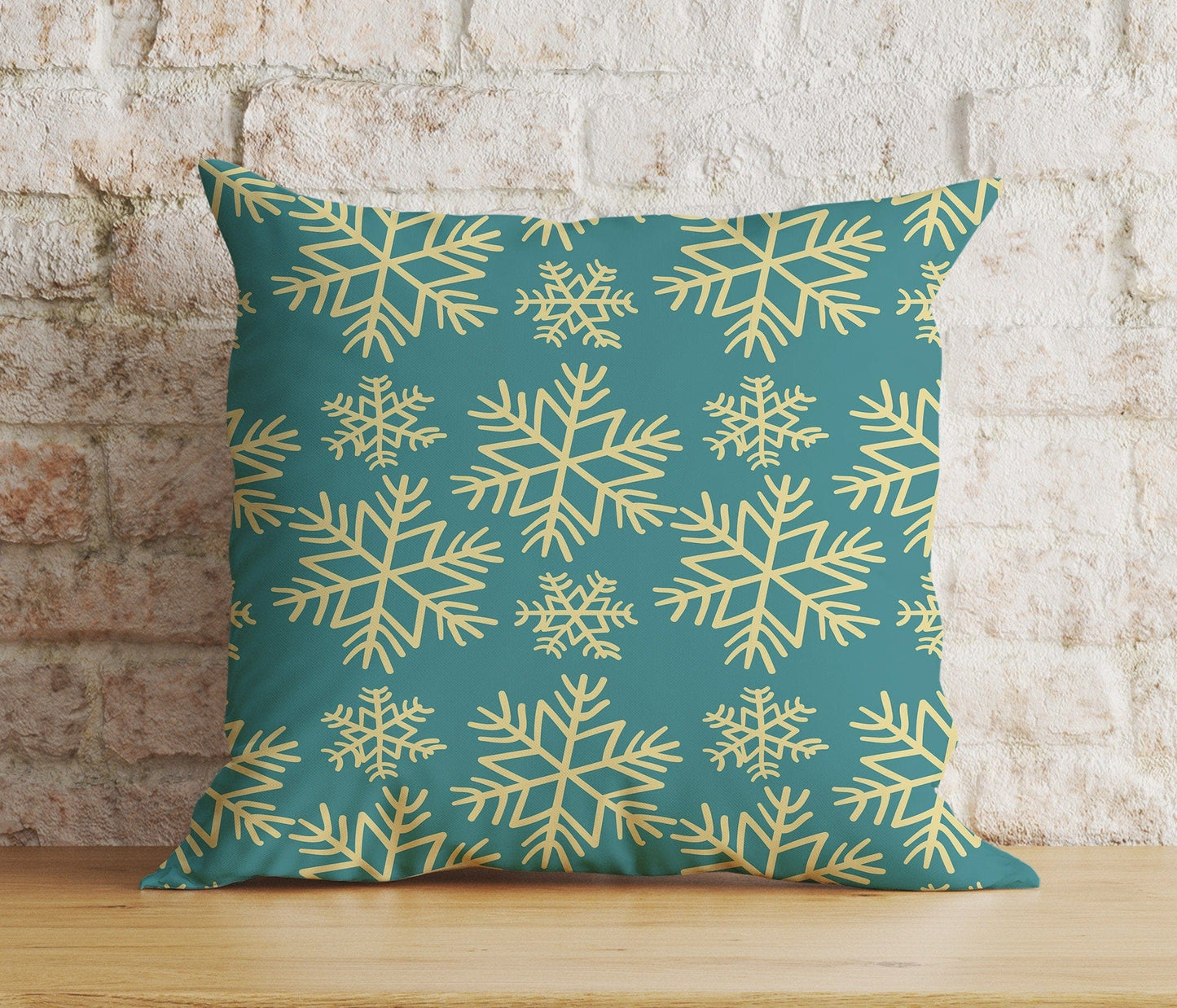 Onay 3 / 12 x 12 inch (30 x 30 cm) Double Side Christmas Winter Snowflake Pillow Covers Xmas Charming Snowflake Cushion Covers