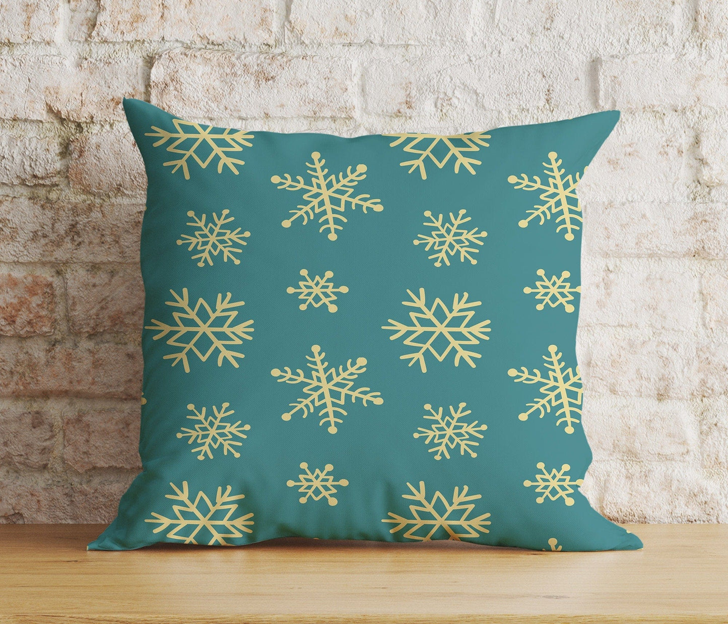 Onay 2 / 12 x 12 inch (30 x 30 cm) Double Side Christmas Winter Snowflake Pillow Covers Xmas Charming Snowflake Cushion Covers