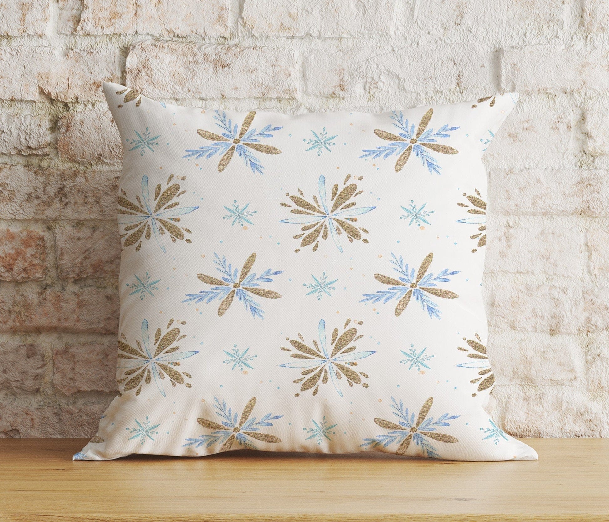 Onay 6 / 12 x 12 inch (30 x 30 cm) Double Side Chritmas Stylish Snowflake Pattern Print Cushion Covers
