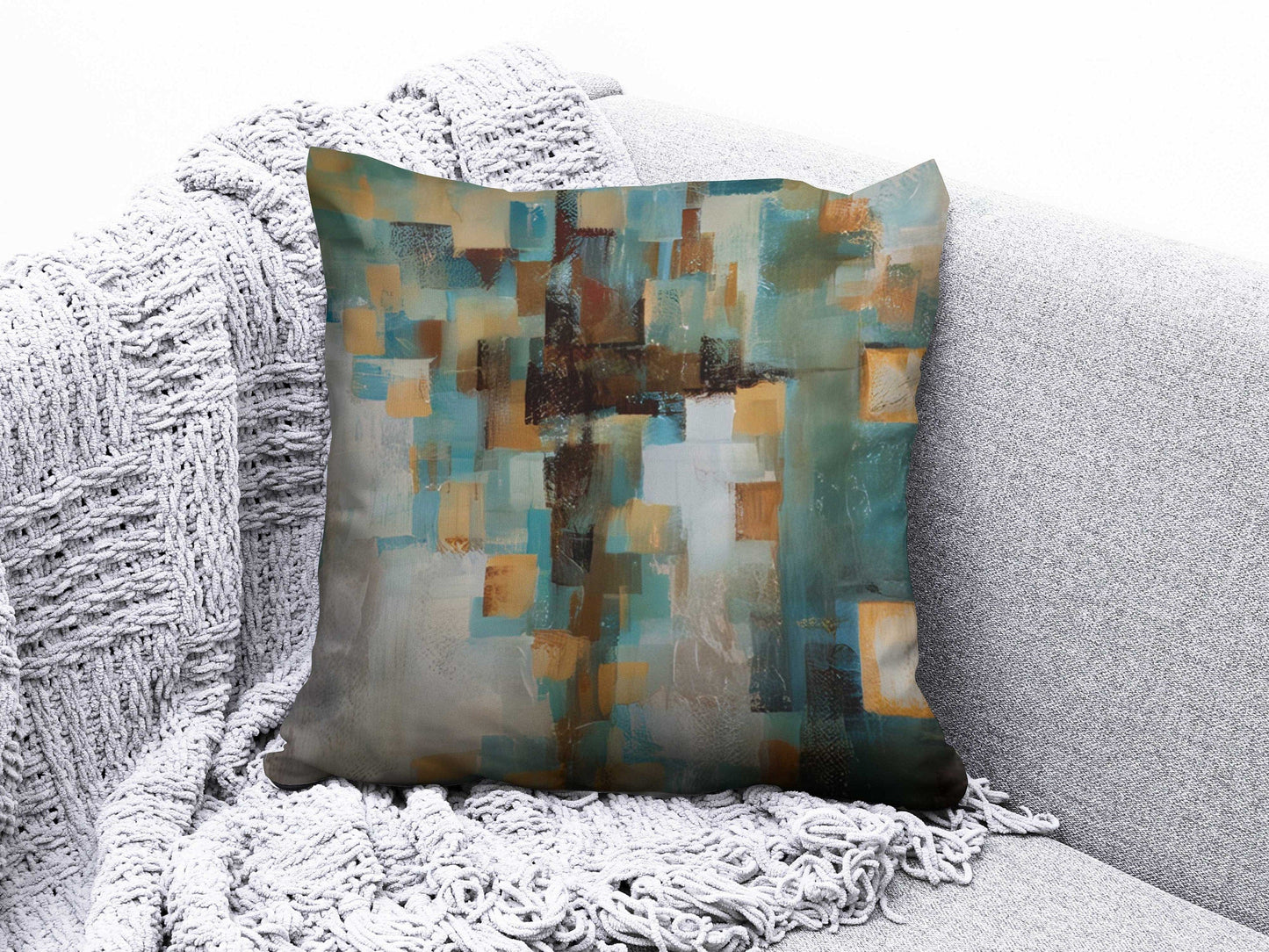 Onay Cushion Covers Circle Retro Pattern Cushion Cover Round Shapes Abstract Pillow Cover