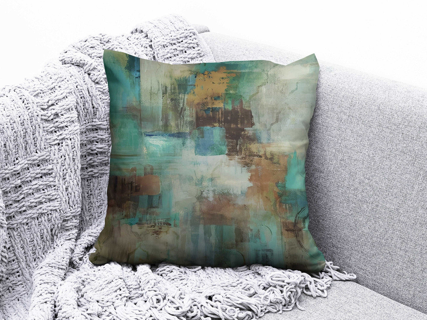 Onay Cushion Covers Circle Retro Pattern Cushion Cover Round Shapes Abstract Pillow Cover