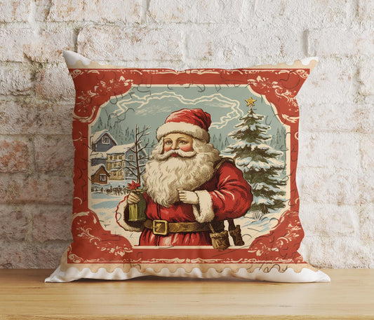 Onay 1 / 12 x 12 inch (30 x 30 cm) Double Side Classic Traditional Santa Christmas Timeless Cushion Covers