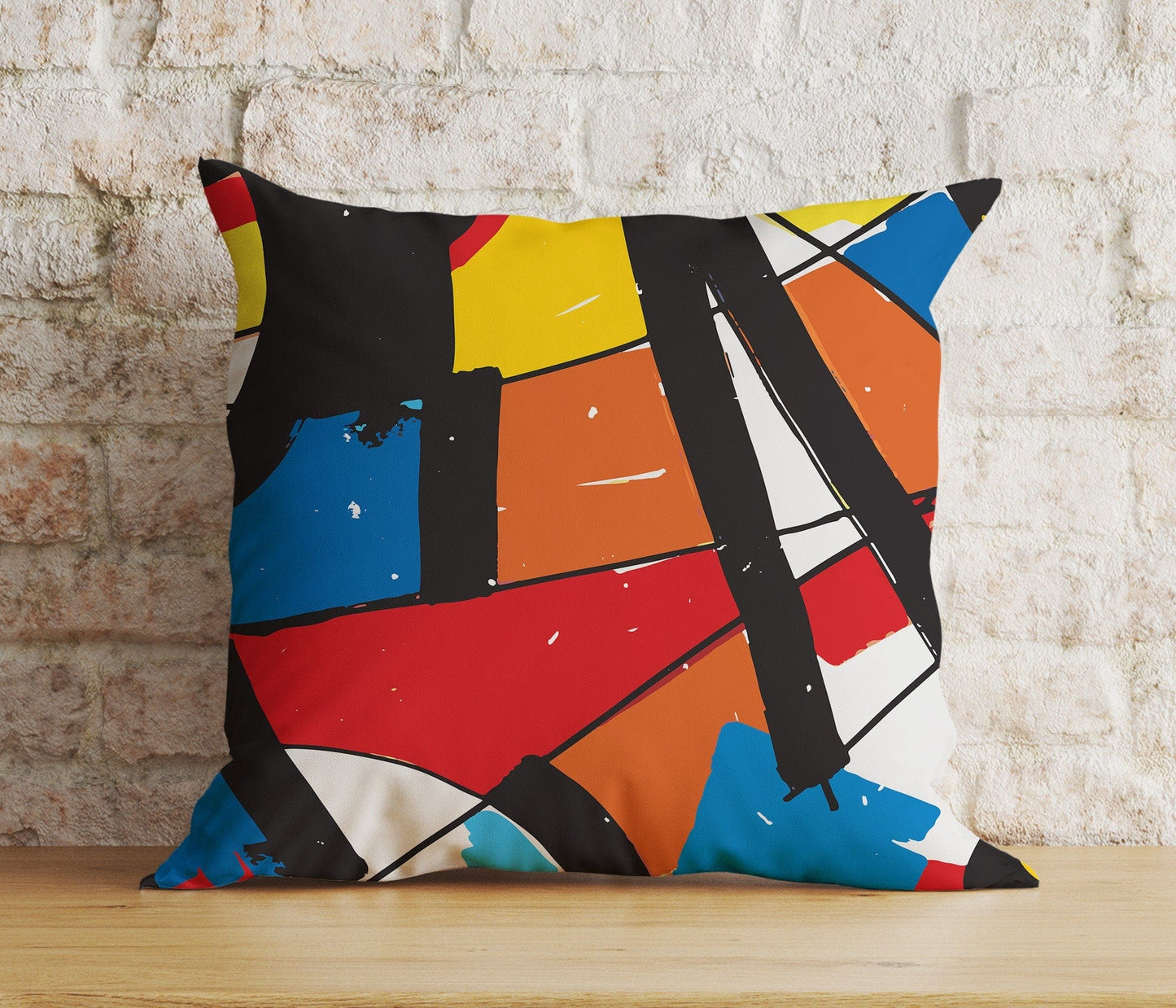 Onay 7 / 12 x 12 inch (30 x 30 cm) Double Side Colorful Abstract Cushion Cover Retro Style Pillow Cover