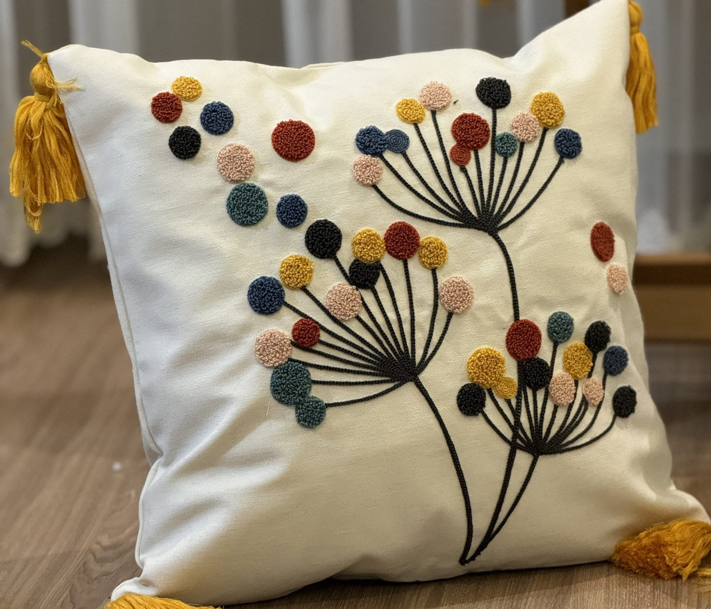 Onay Home Textile Punch Needle Cushion Cover Colorful Balloons Punch Needle Pillow Covers UK