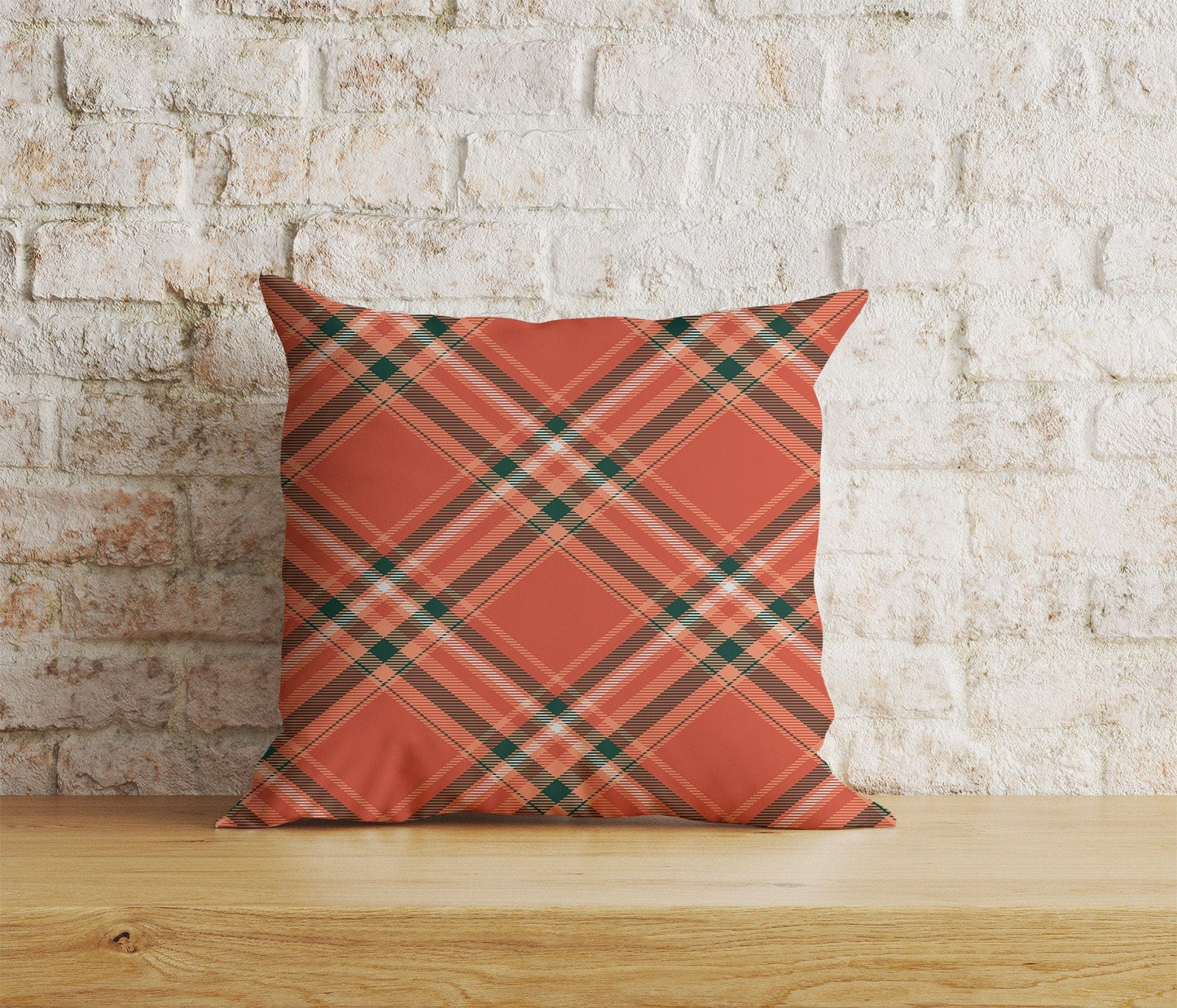 Onay 5 / 12 x 12 inch (30 x 30 cm) Colorful Crossed Striped Checkered Tartan Cushion Covers