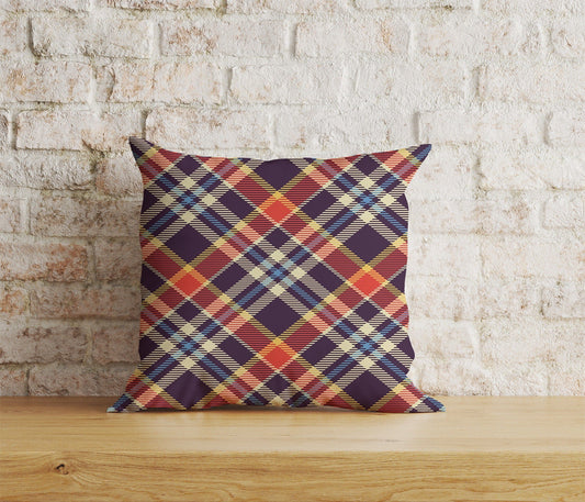 Onay 1 / 12 x 12 inch (30 x 30 cm) Colorful Crossed Striped Checkered Tartan Cushion Covers