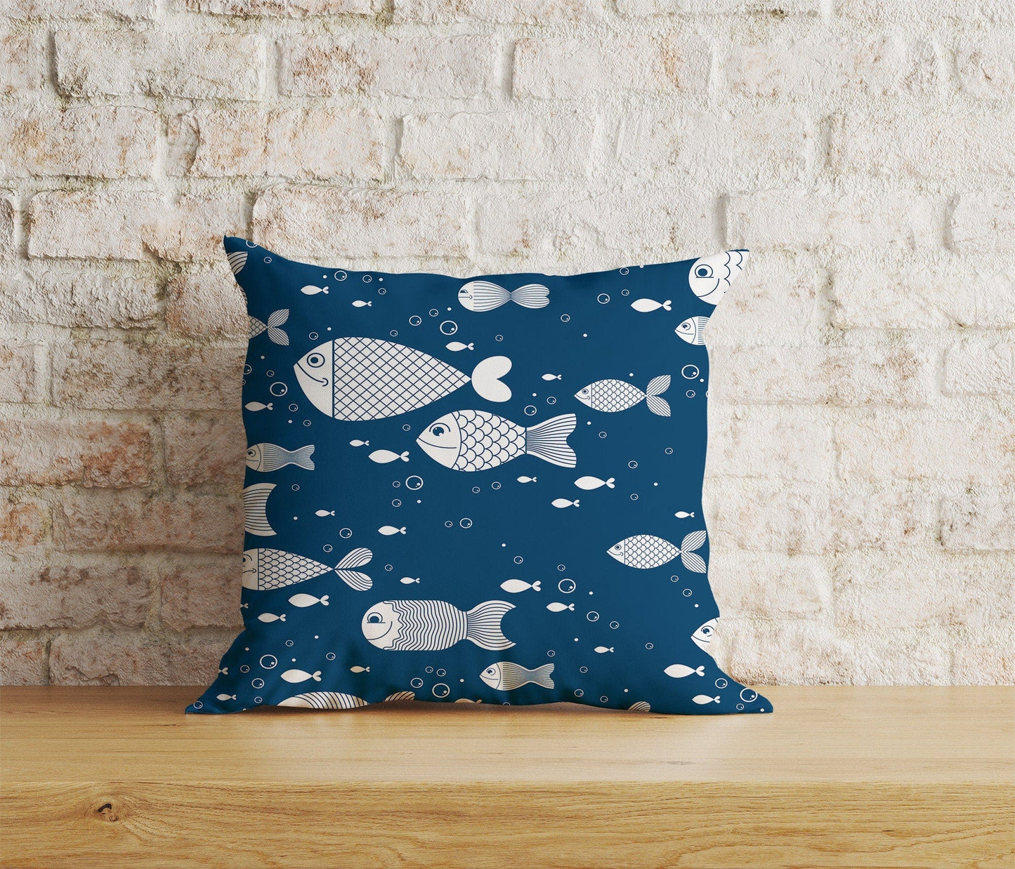 Onay Home Textile Cushion Covers 4 / 12 x 12 inch (30 x 30 cm) Double Side Colorful Fish Cushion Cover Nautical Coastal Pillow Cover