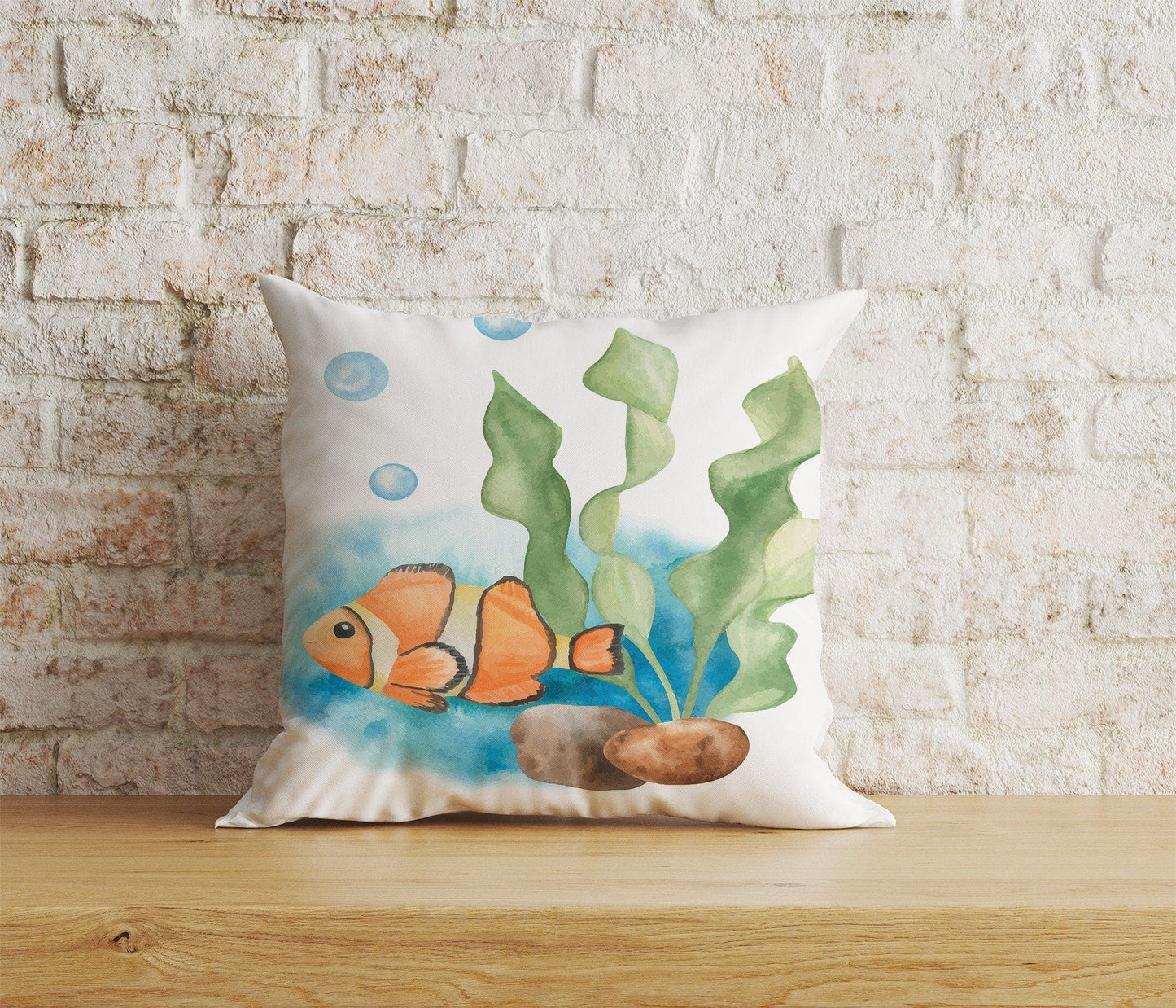 Onay Home Textile Cushion Covers 3 / 12 x 12 inch (30 x 30 cm) Double Side Colorful Fish Cushion Cover Nautical Coastal Pillow Cover