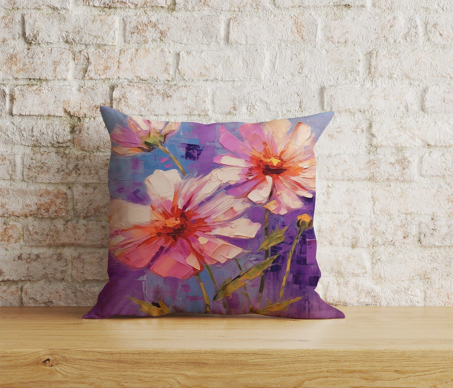 Onay Home Textile Cushion Covers 7 / 12 x 12 inch (30 x 30 cm) Double Side Colorful Floral Cushion Cover Boho Flowers Pillow Cover
