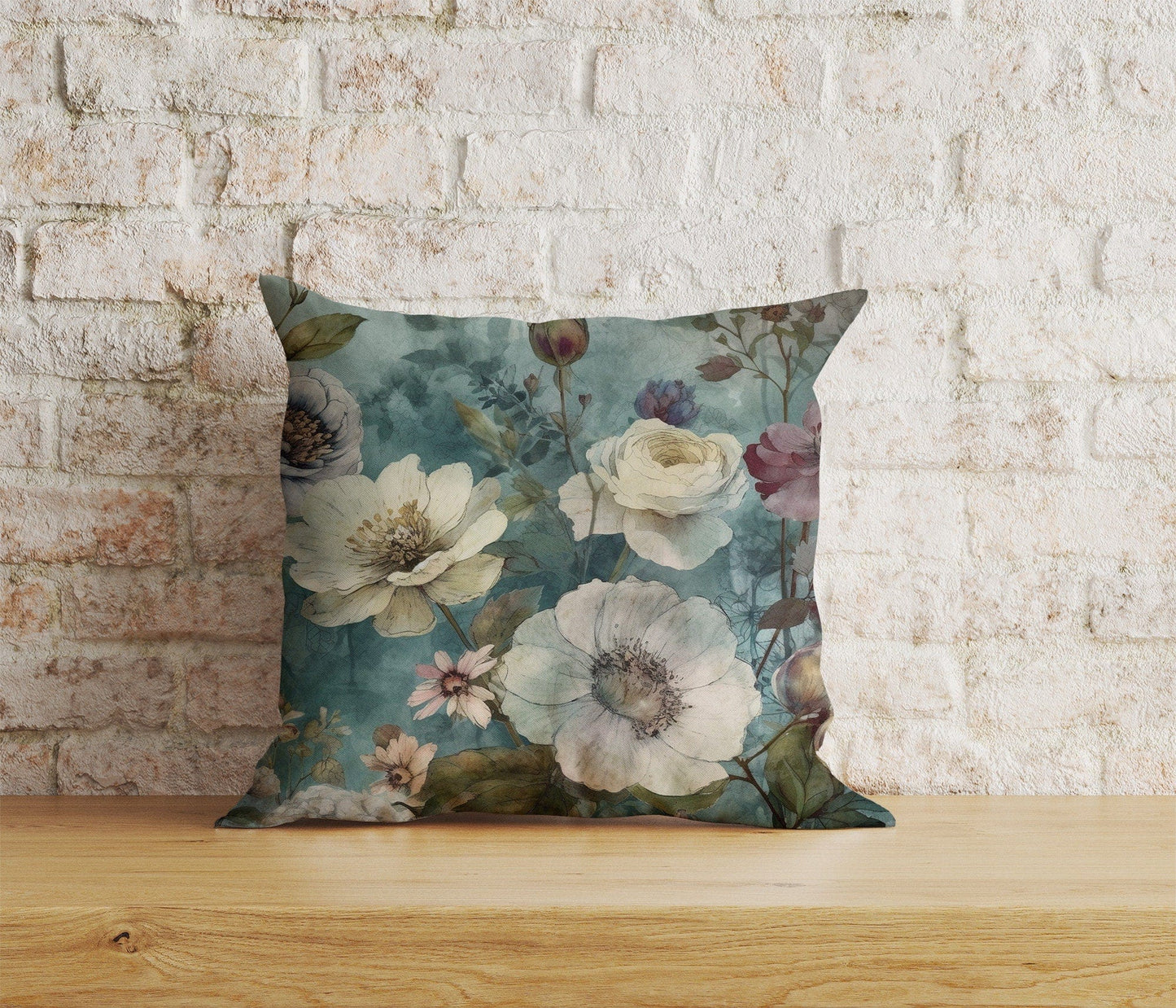 Onay Home Textile Cushion Covers 6 / 12 x 12 inch (30 x 30 cm) Double Side Colorful Floral Cushion Cover Boho Flowers Pillow Cover