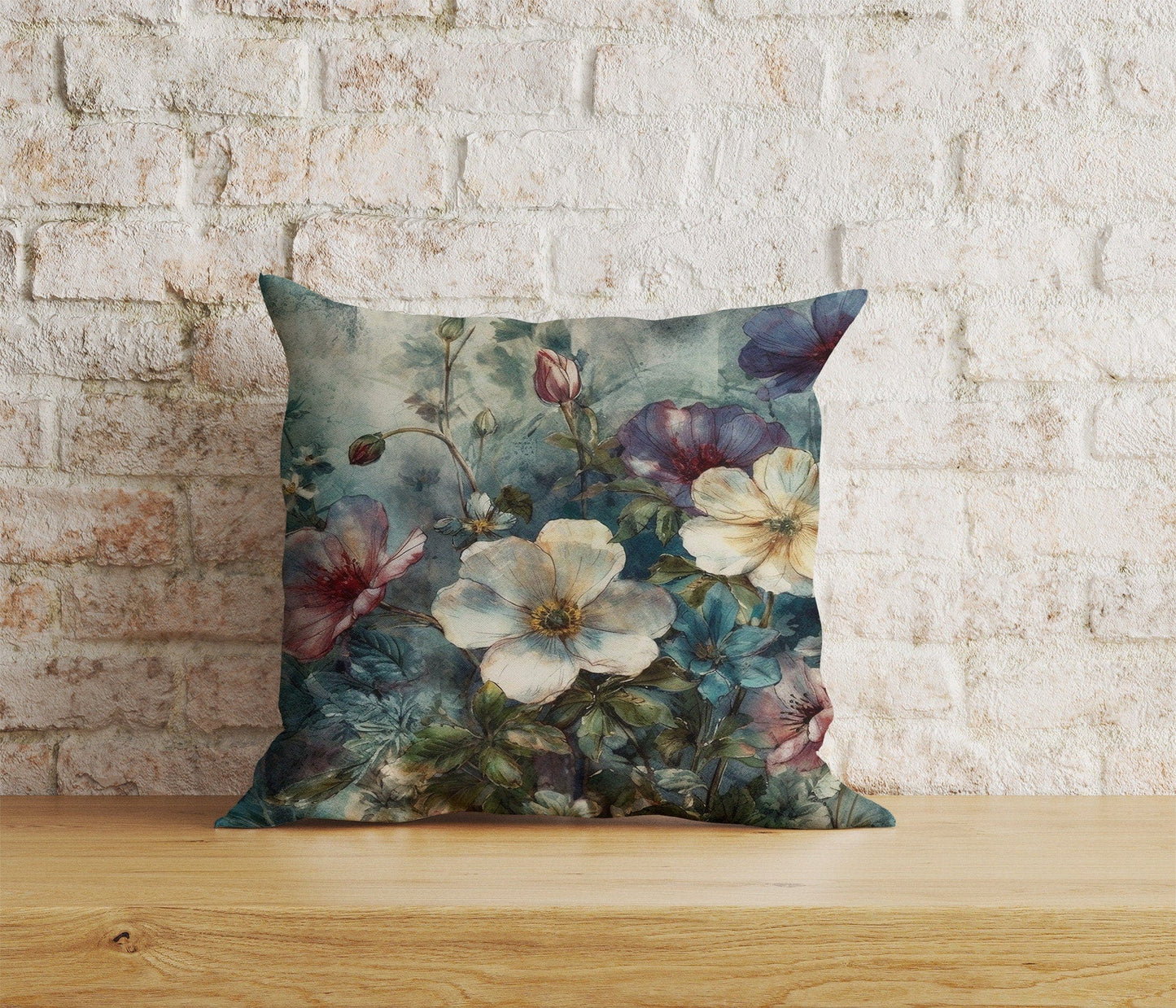 Onay Home Textile Cushion Covers 4 / 12 x 12 inch (30 x 30 cm) Double Side Colorful Floral Cushion Cover Boho Flowers Pillow Cover