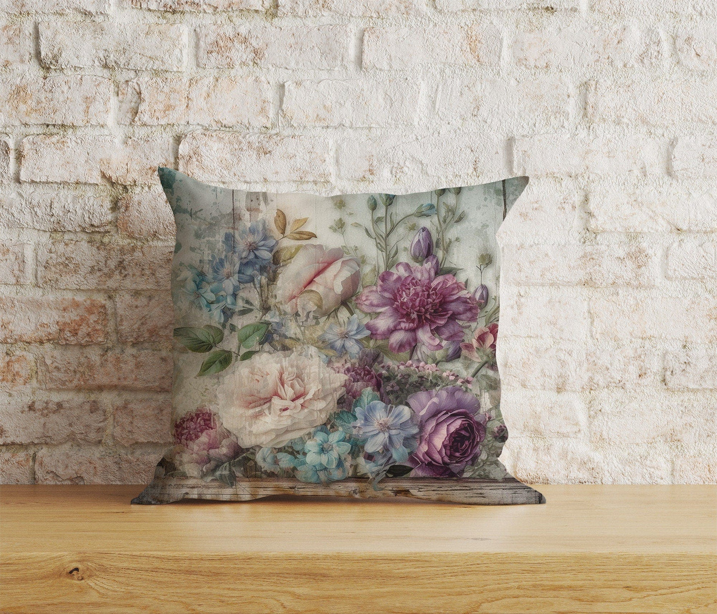 Onay Home Textile Cushion Covers 2 / 12 x 12 inch (30 x 30 cm) Double Side Colorful Floral Cushion Cover Boho Flowers Pillow Cover