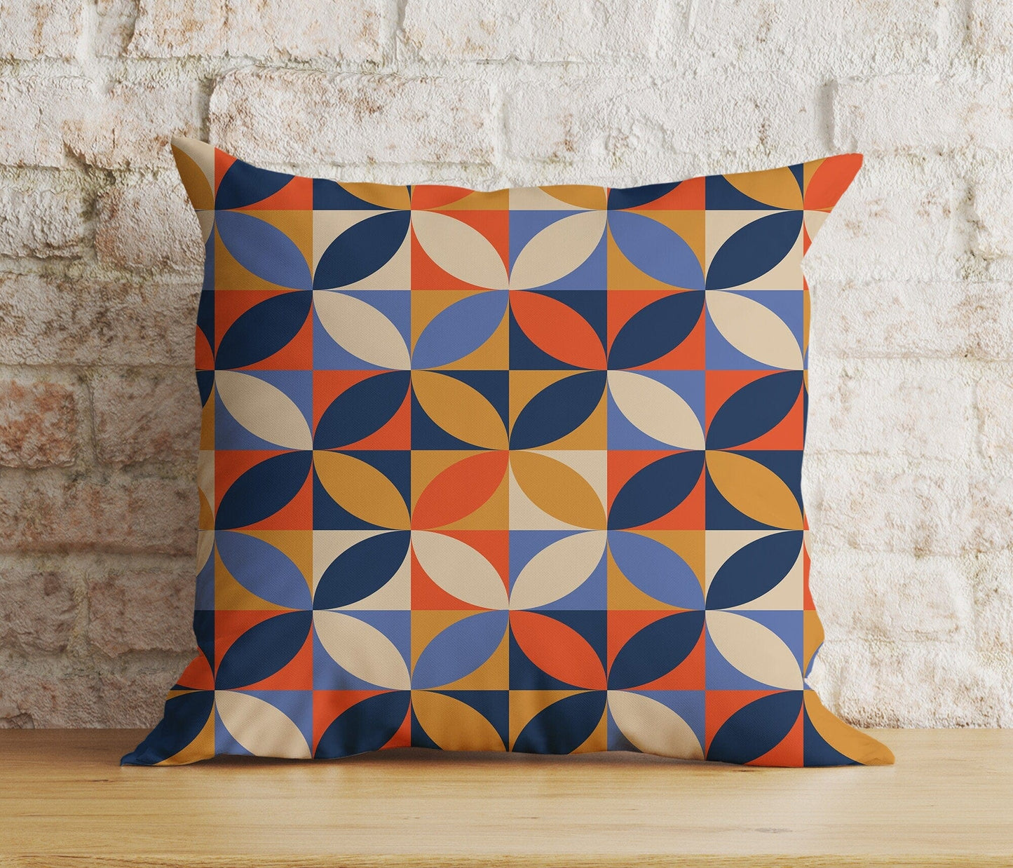 Onay 7 / 12 x 12 inch (30 x 30 cm) Double Side Colorful Geometric Retro Abstract Decoration Cushion Cover