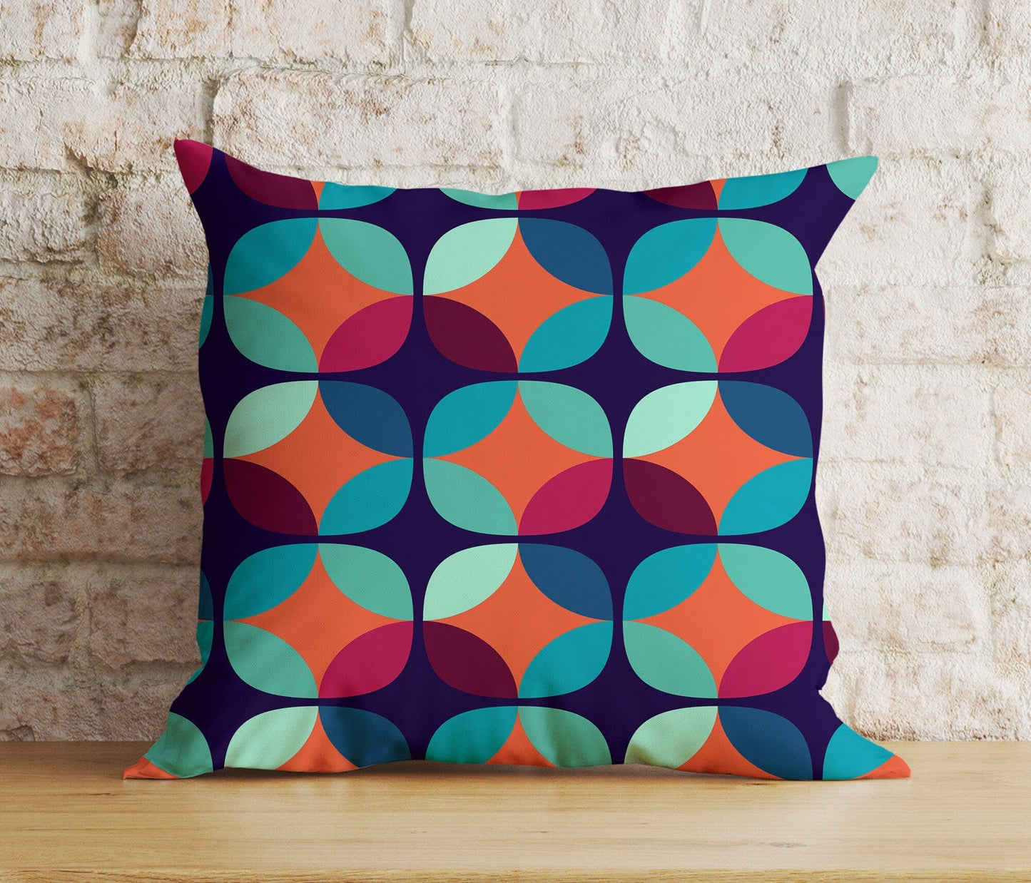 Onay 3 / 12 x 12 inch (30 x 30 cm) Double Side Colorful Geometric Retro Abstract Decoration Cushion Cover