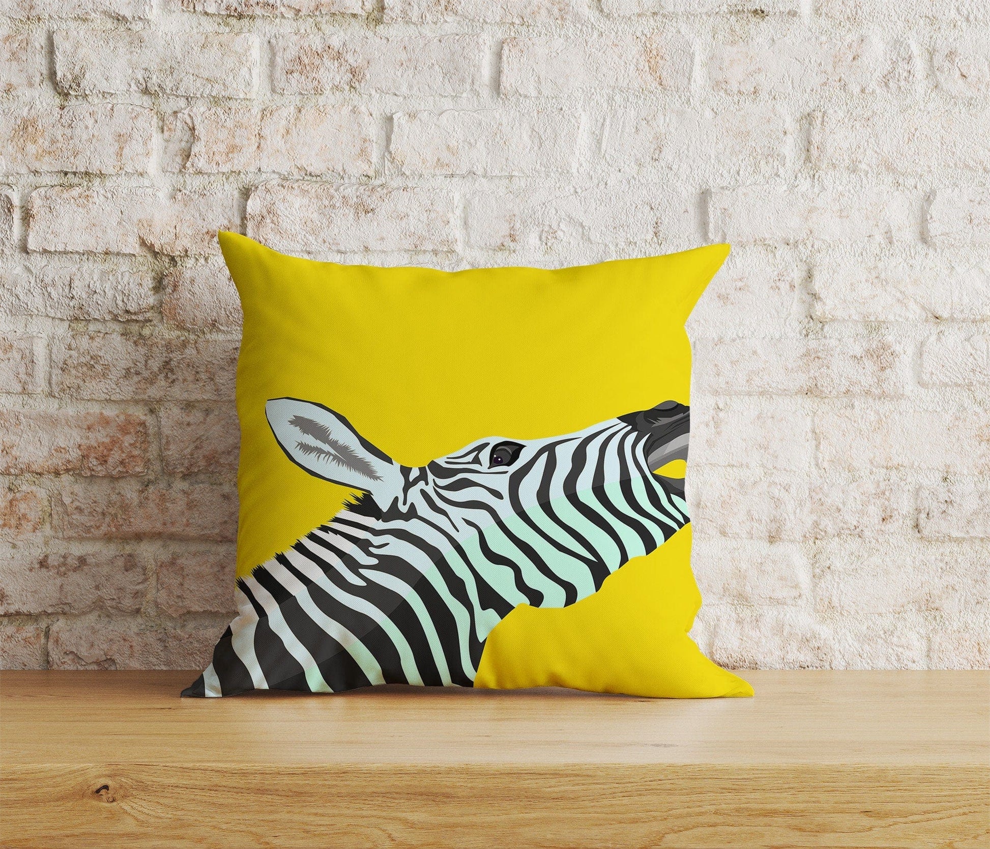 Onay Home Textile Cushion Covers 4 / 12 x 12 inch (30 x 30 cm) Double Side Colorful Zebras Cushion Cover Zebra Pattern Throw Pillow