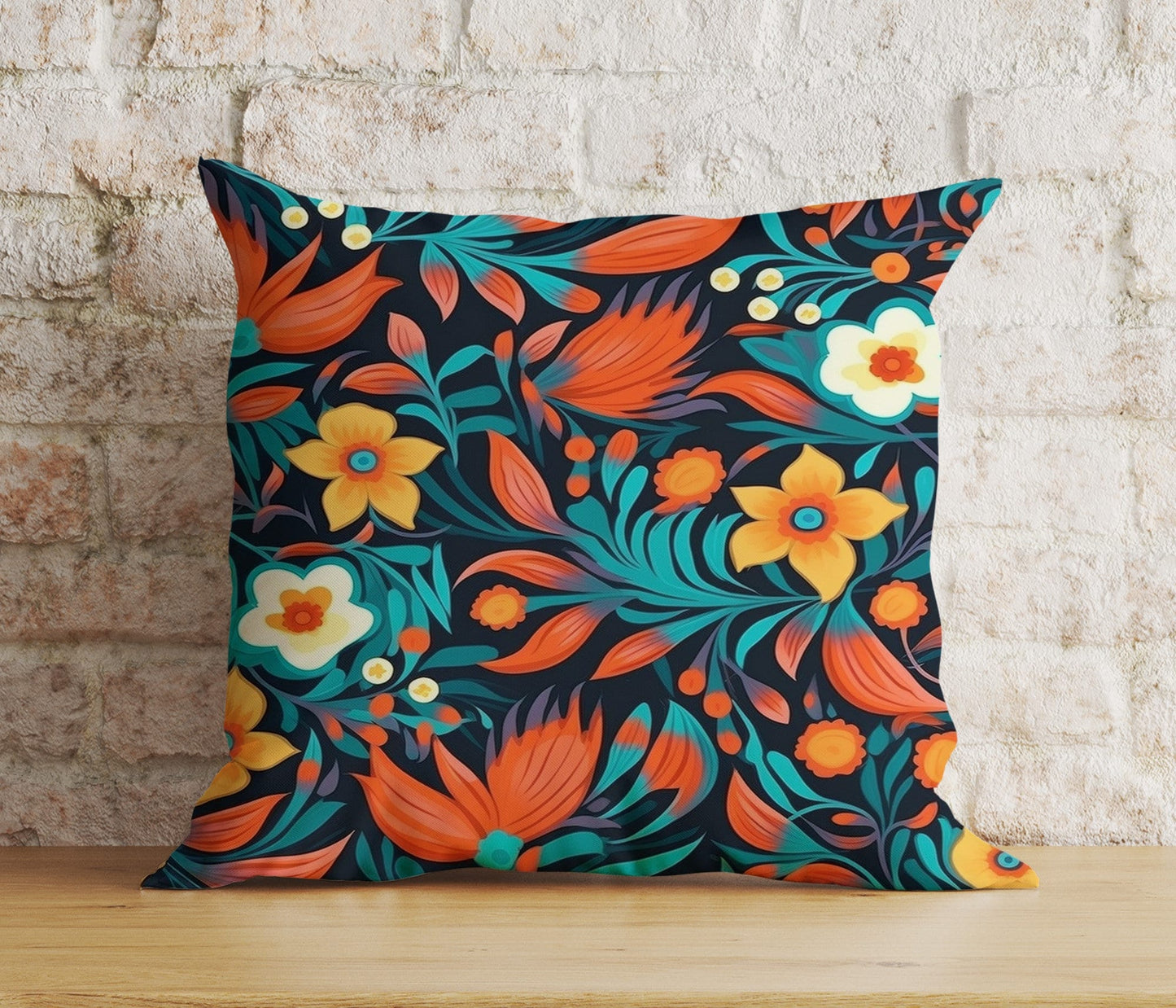 Onay Cushion Covers 8 / 12 x 12 inch (30 x 30 cm) Double Side Colourful Floral Cushion Cover Bohemian Decor Pillow Cover for Sofa
