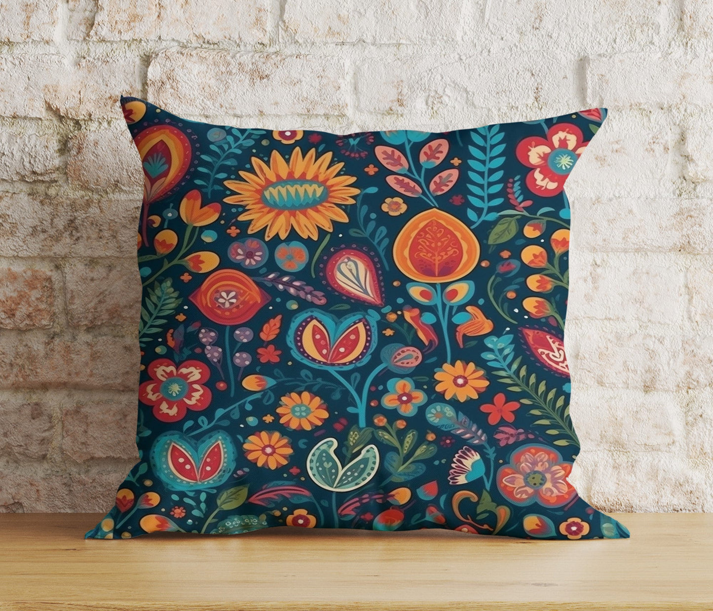 Onay Cushion Covers 5 / 12 x 12 inch (30 x 30 cm) Double Side Colourful Floral Cushion Cover Bohemian Decor Pillow Cover for Sofa