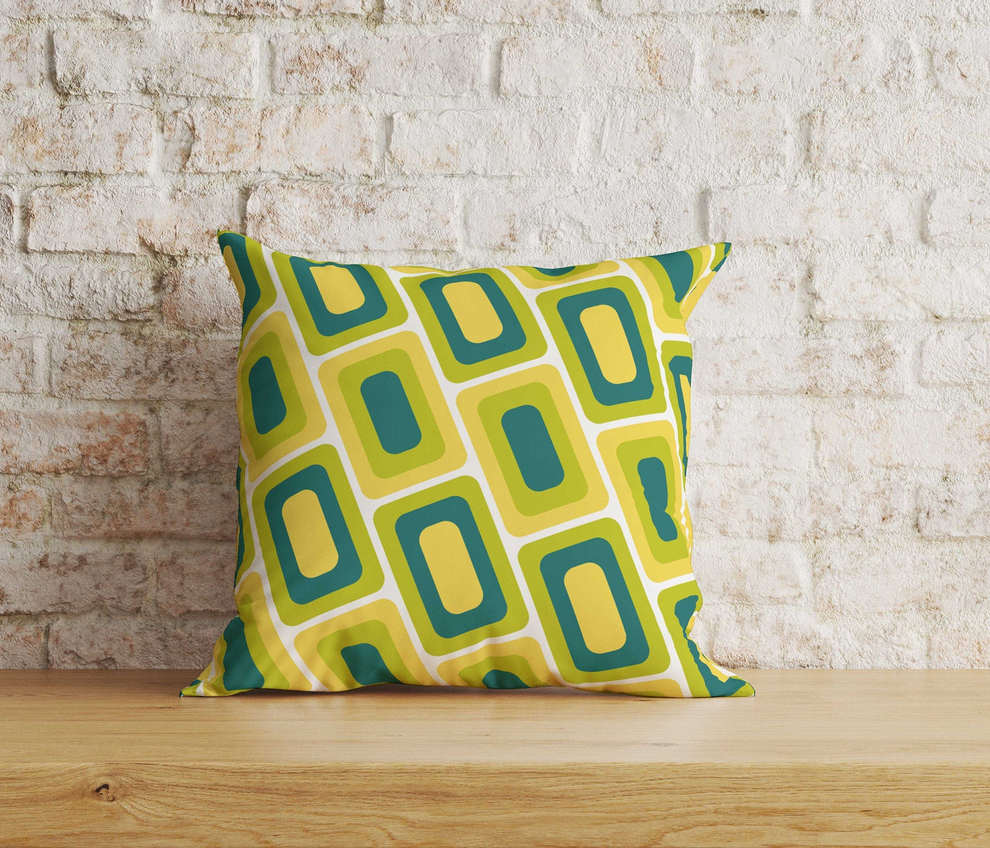 Onay Home Textile Cushion Covers 2 / 12 x 12 inch (30 x 30 cm) Double Side Colourful Mid Century Cushion Cover Hexagon Throw Pillow