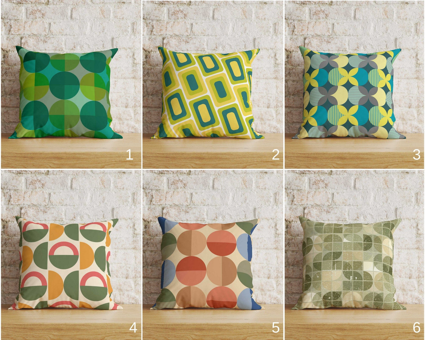 Onay Home Textile Cushion Covers Colourful Mid Century Cushion Cover Hexagon Throw Pillow