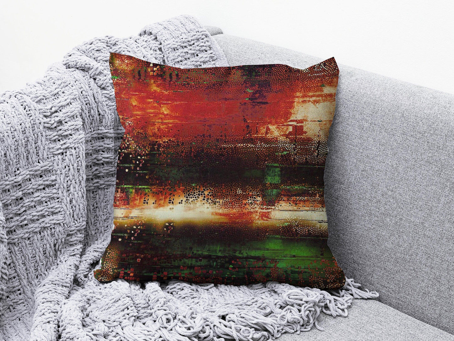 Onay Cushion Covers 4 / 12 x 12 inch (30 x 30 cm) Double Side Colourful Mid Century Modern Pillow Cover Abstract Cushion Cover