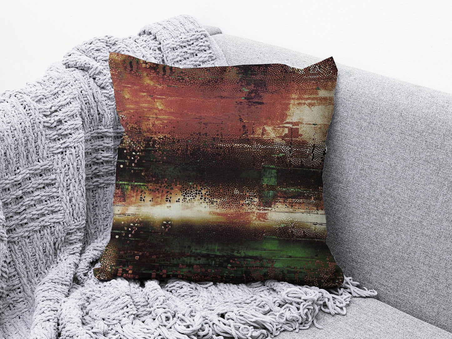Onay Cushion Covers 2 / 12 x 12 inch (30 x 30 cm) Double Side Colourful Mid Century Modern Pillow Cover Abstract Cushion Cover
