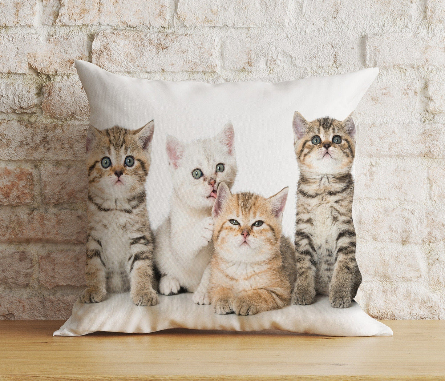 Onay 4 / 12 x 12 inch (30 x 30 cm) Double Side Cute Cat Kitty Kitten Animal Decoration Cushion Cover