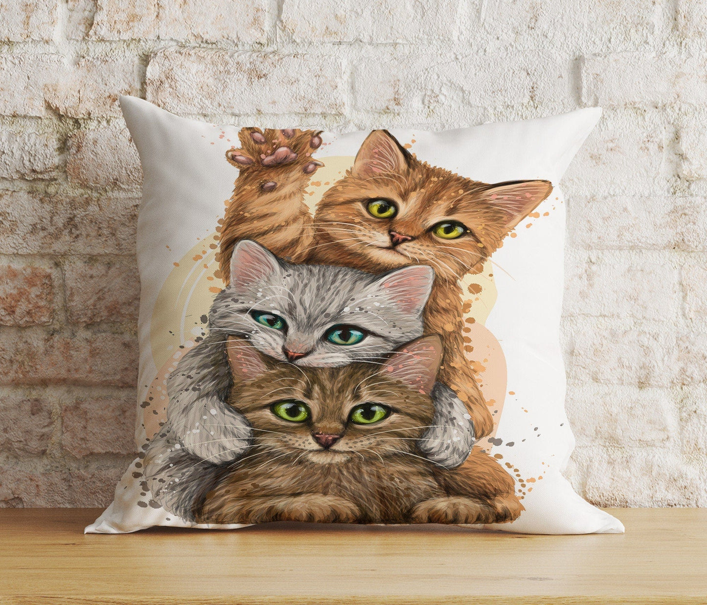 Onay 1 / 12 x 12 inch (30 x 30 cm) Double Side Cute Cat Kitty Kitten Animal Decoration Cushion Cover