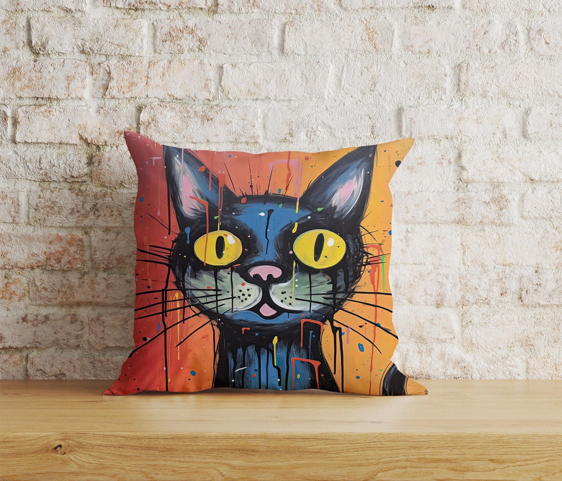 Onay Home Textile Cushion Covers 7 / 12 x 12 inch (30 x 30 cm) Double Side Cute Cat Pillow Covers Cat Pattern Pillow Covers
