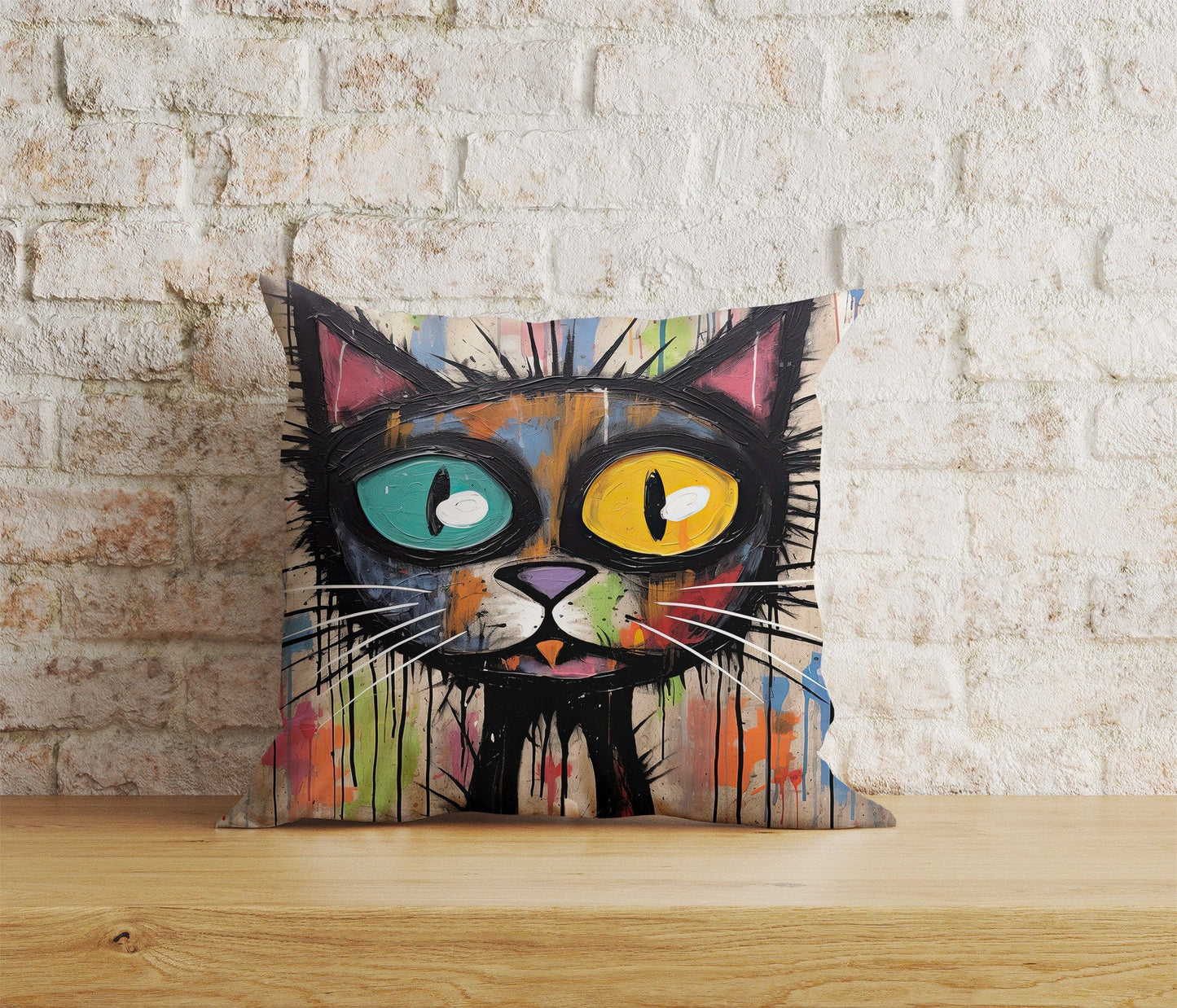 Onay Home Textile Cushion Covers 6 / 12 x 12 inch (30 x 30 cm) Double Side Cute Cat Pillow Covers Cat Pattern Pillow Covers