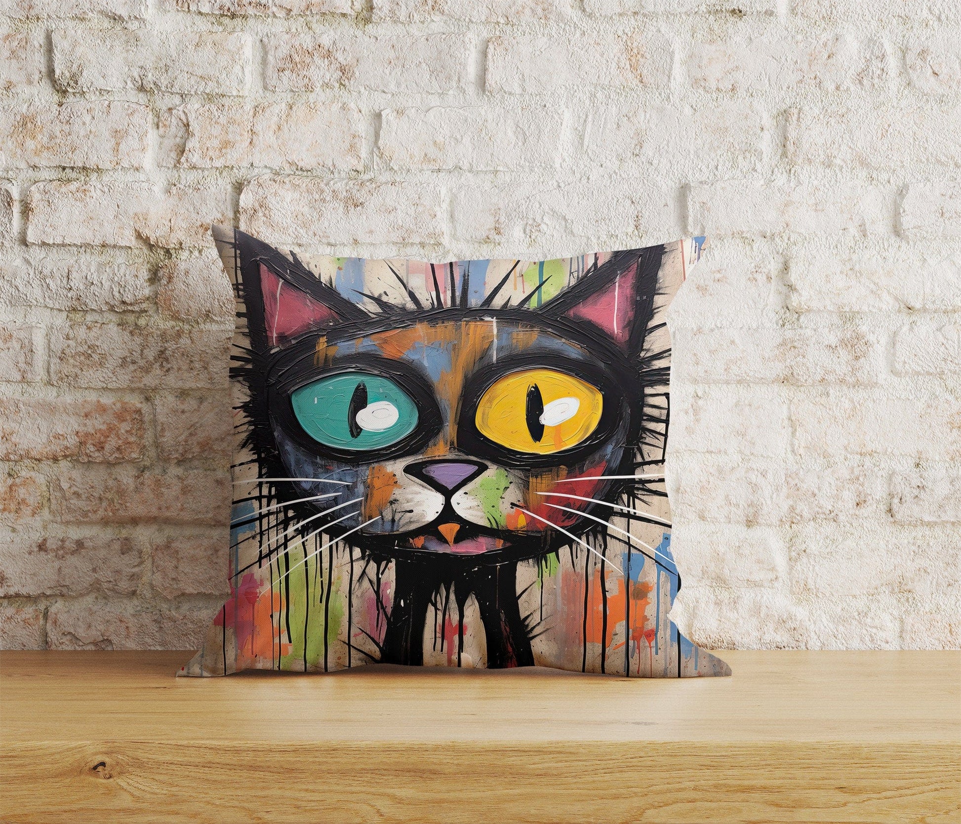 Onay Home Textile Cushion Covers 6 / 12 x 12 inch (30 x 30 cm) Double Side Cute Cat Pillow Covers Cat Pattern Pillow Covers