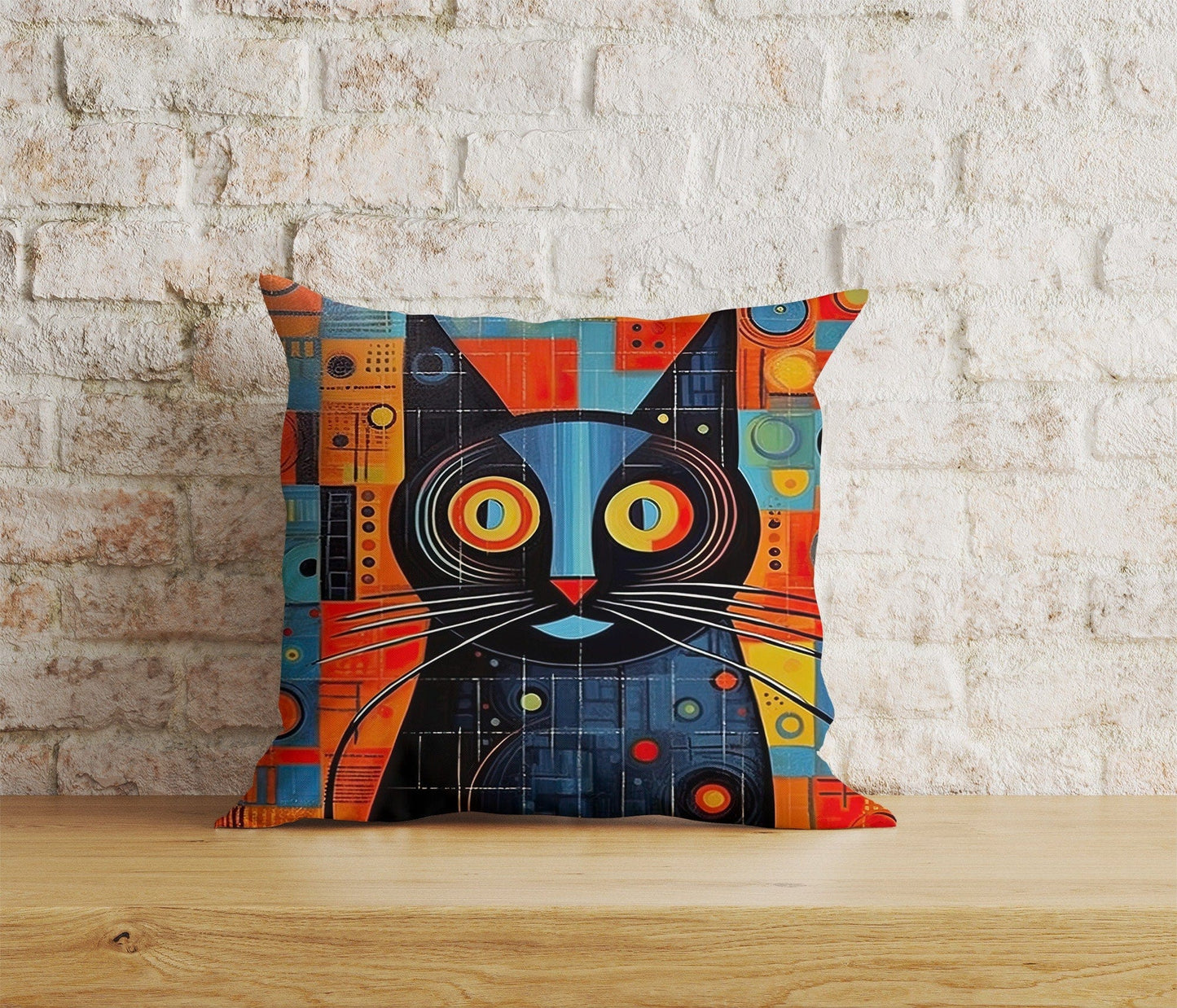 Onay Home Textile Cushion Covers 2 / 12 x 12 inch (30 x 30 cm) Double Side Cute Cat Pillow Covers Cat Pattern Pillow Covers
