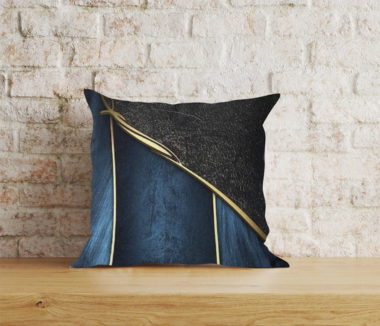 Onay Home Textile Cushion Covers 1 / 12 x 12 inch (30 x 30 cm) Double Side Decorative Emerald Cushion Covers Blue Leaf Scatter Cushions