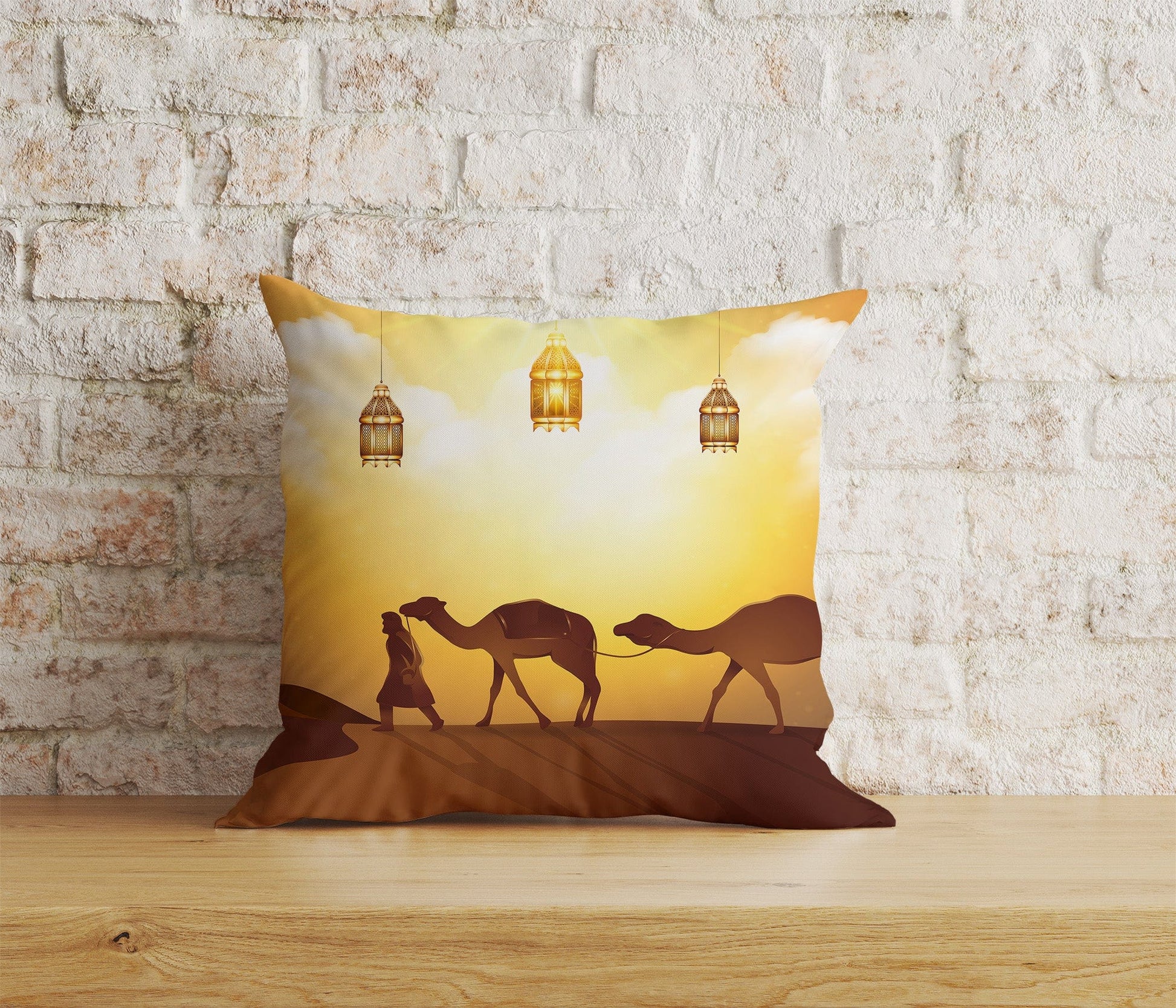 Onay Home Textile Cushion Covers 6 / 12 x 12 inch (30 x 30 cm) Double Side Desert Camel Cushion Cover Muslim Animal Home Decoration