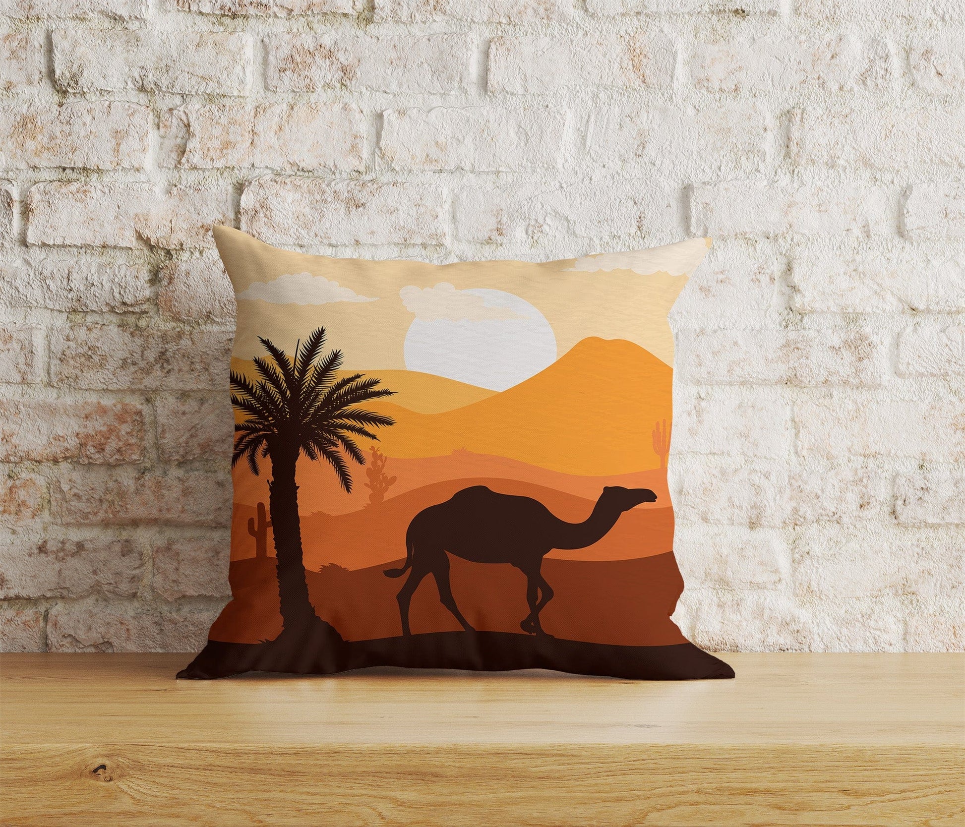 Onay Home Textile Cushion Covers 5 / 12 x 12 inch (30 x 30 cm) Double Side Desert Camel Cushion Cover Muslim Animal Home Decoration